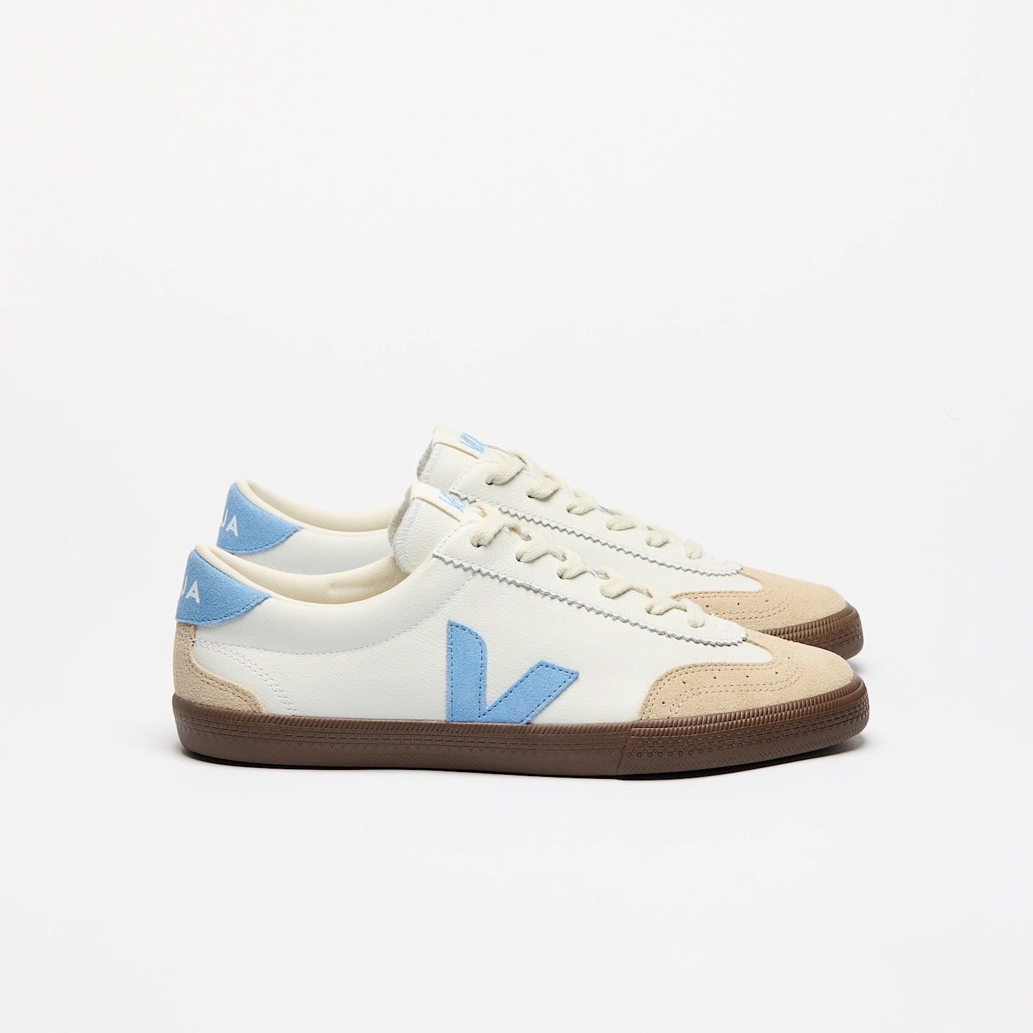 Volley Leather - White Aqua Bark