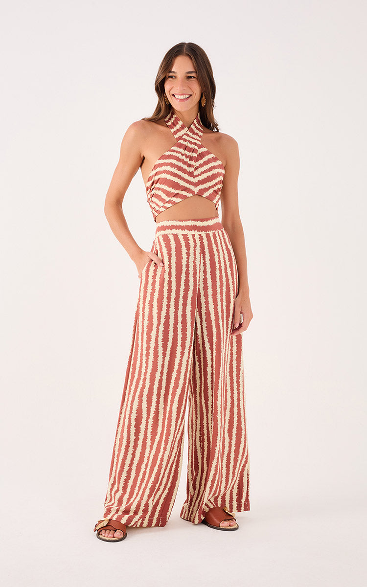 Crepe Wide Leg Pant - Caraíva