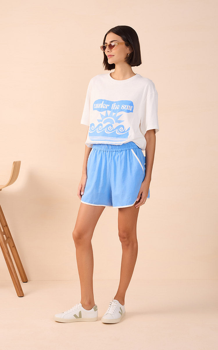 Contrast Shorts - Blue