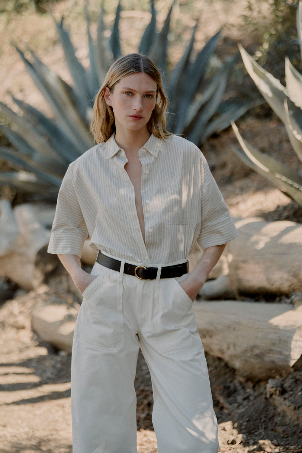 Claire Origami Shirt - Ciro Stripe