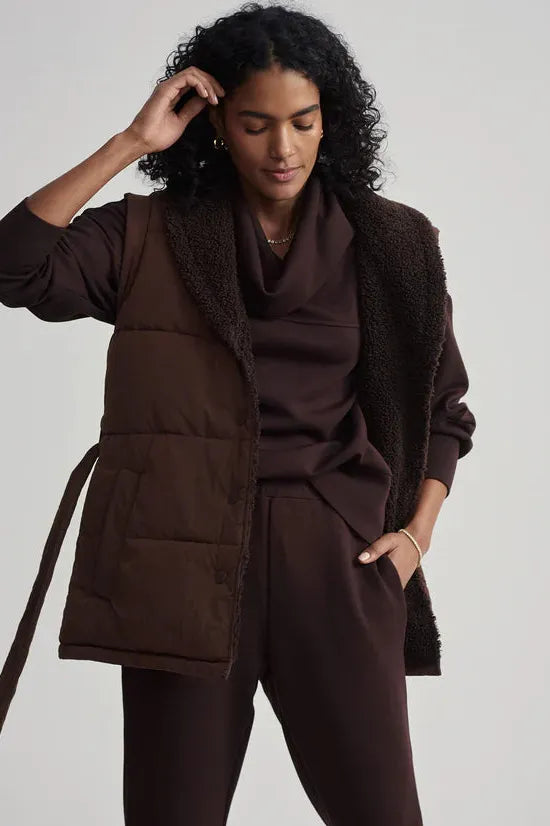 Lanville Reversible Gilet - Chestnut / Coffee Bean