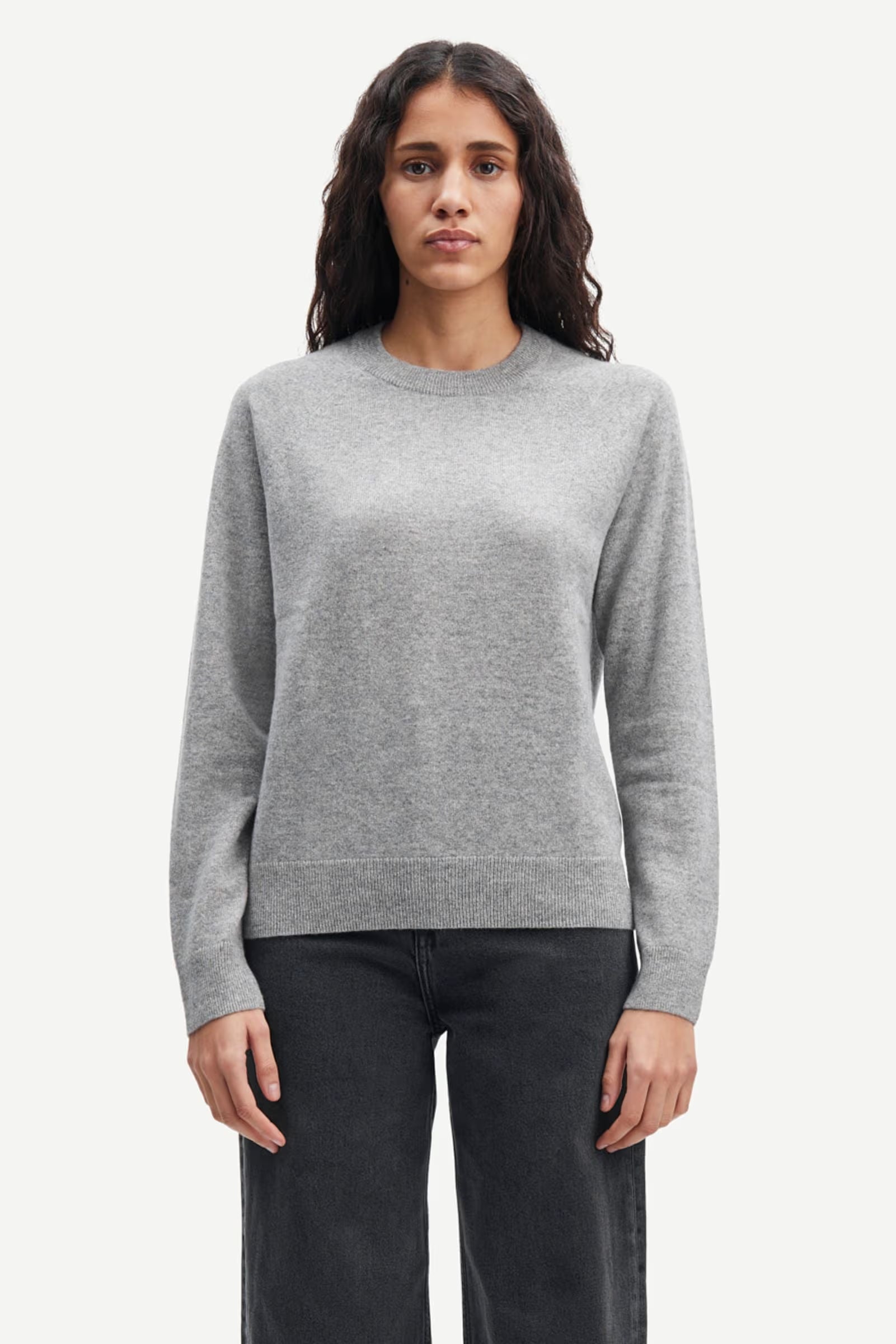 Samsøe Samsøe Boston O-Neck knit mohair-wool blend crewneck sweater