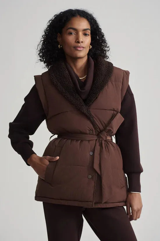 Lanville Reversible Gilet - Chestnut / Coffee Bean