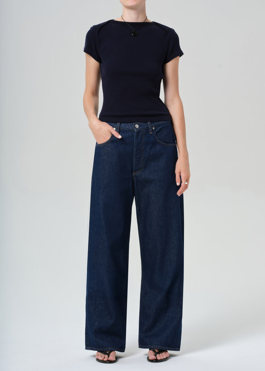 Citizens of Humanity Ayla Baggy jeans in Amherst dark indigo rinse.