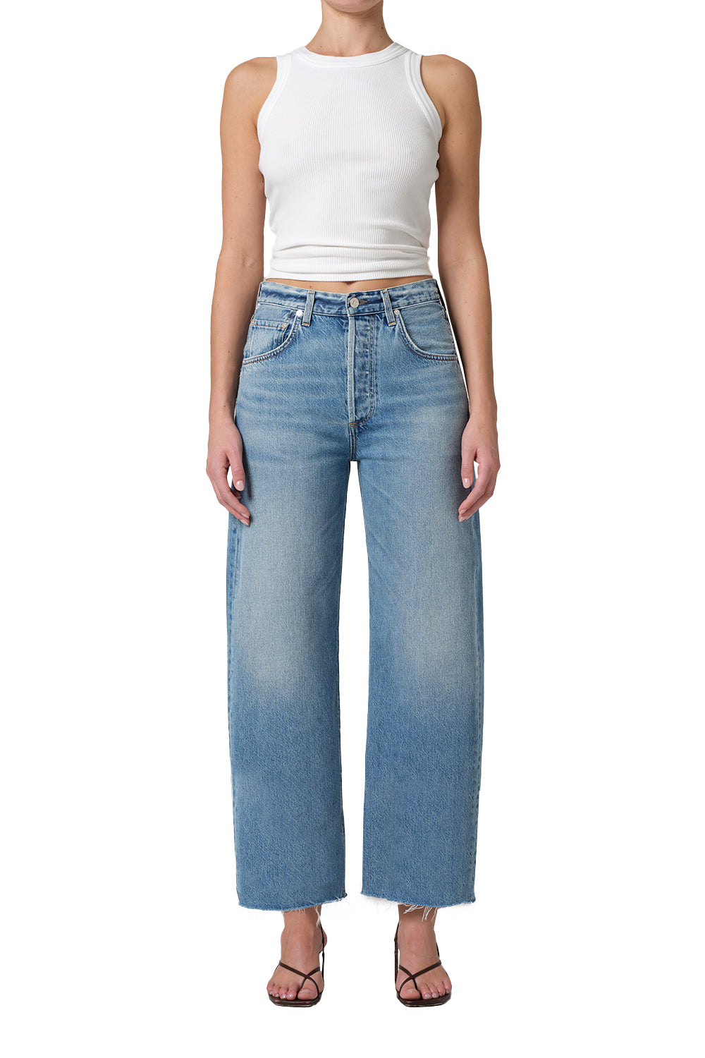 Ayla Raw Hem Crop - Telegraph