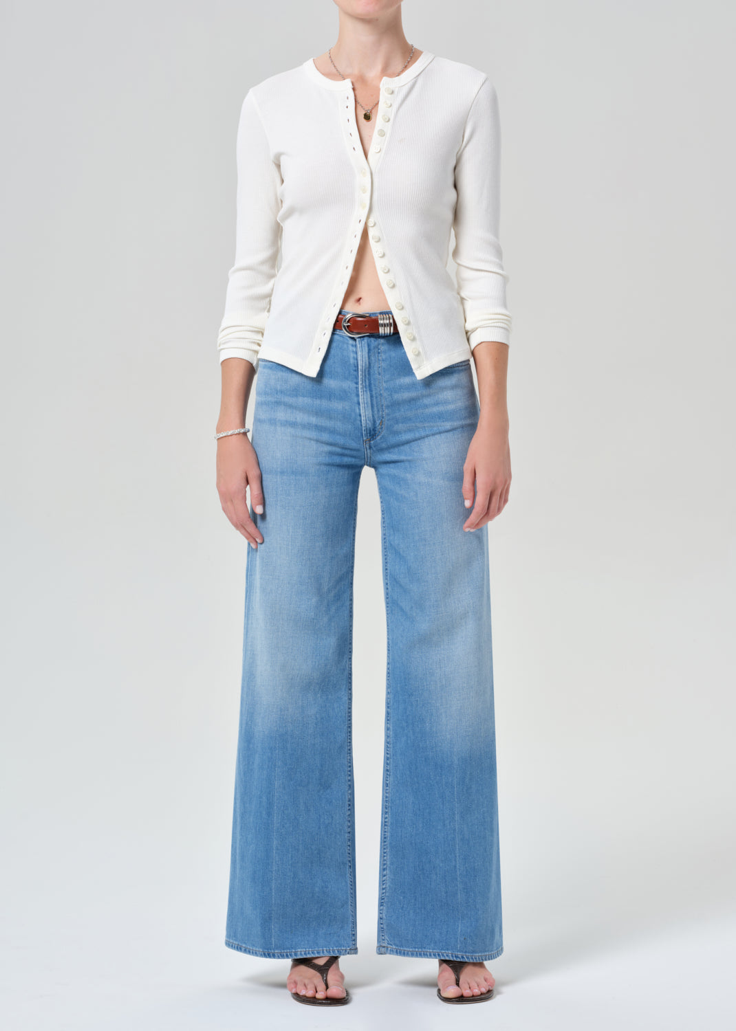 Lyra Wide Leg Long Jeans - Canopy | Regenerative Cotton Denim