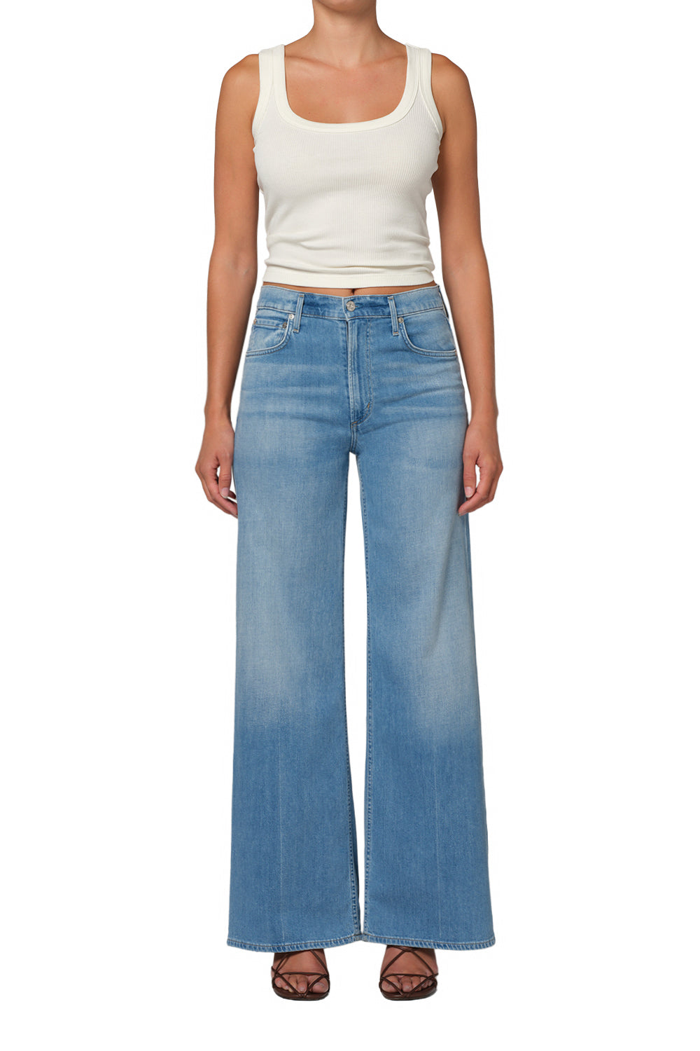 Lyra Wide Leg Long Jeans - Canopy | Regenerative Cotton Denim