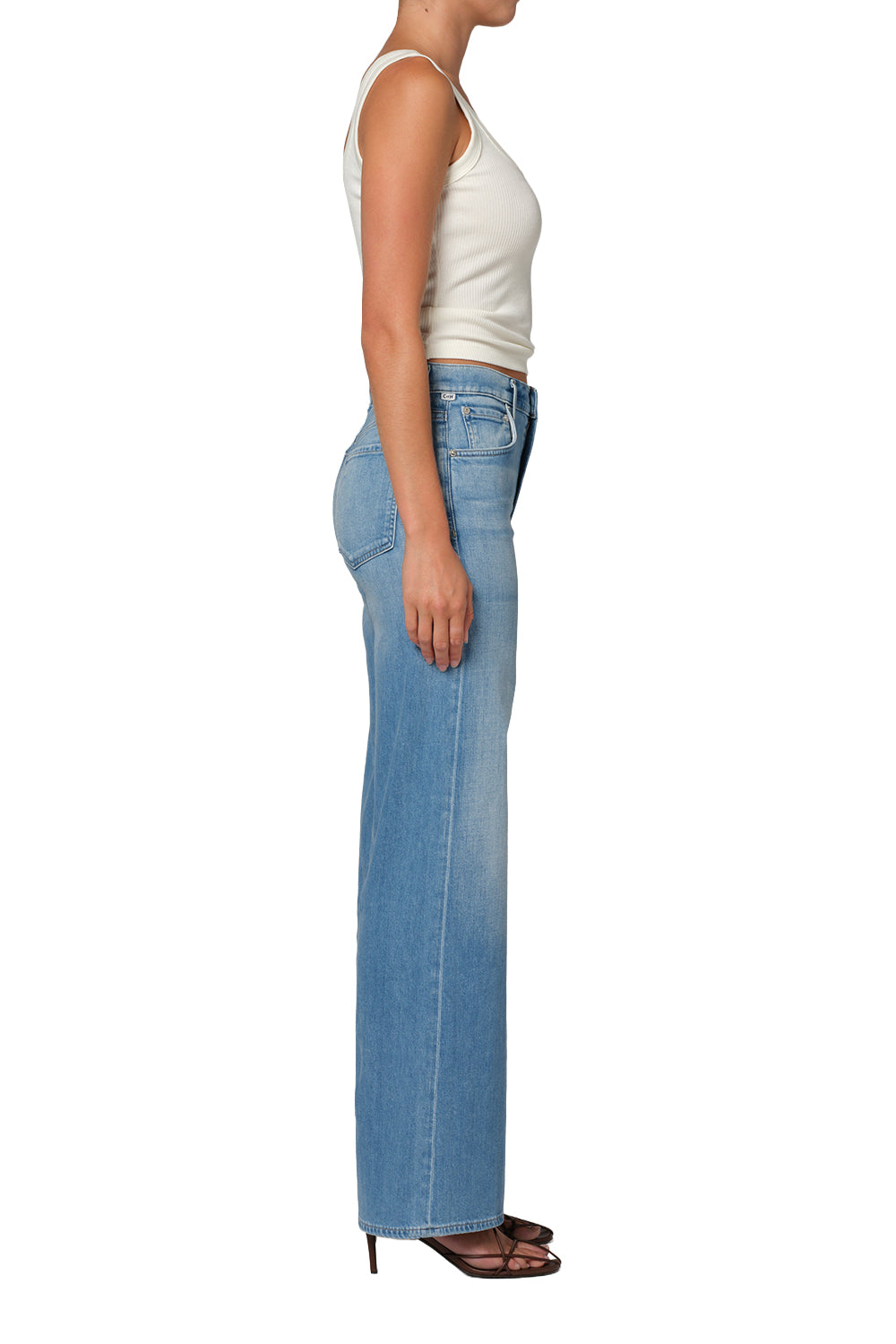 Lyra Wide Leg Long Jeans - Canopy | Regenerative Cotton Denim