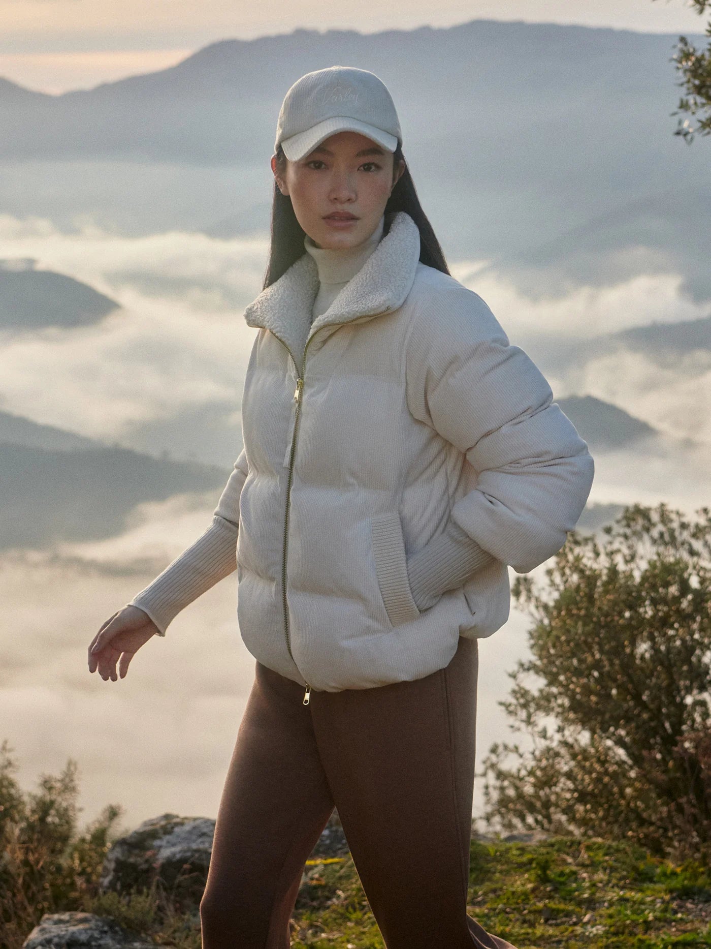 Brackley Cord Puffer Jacket - Birch