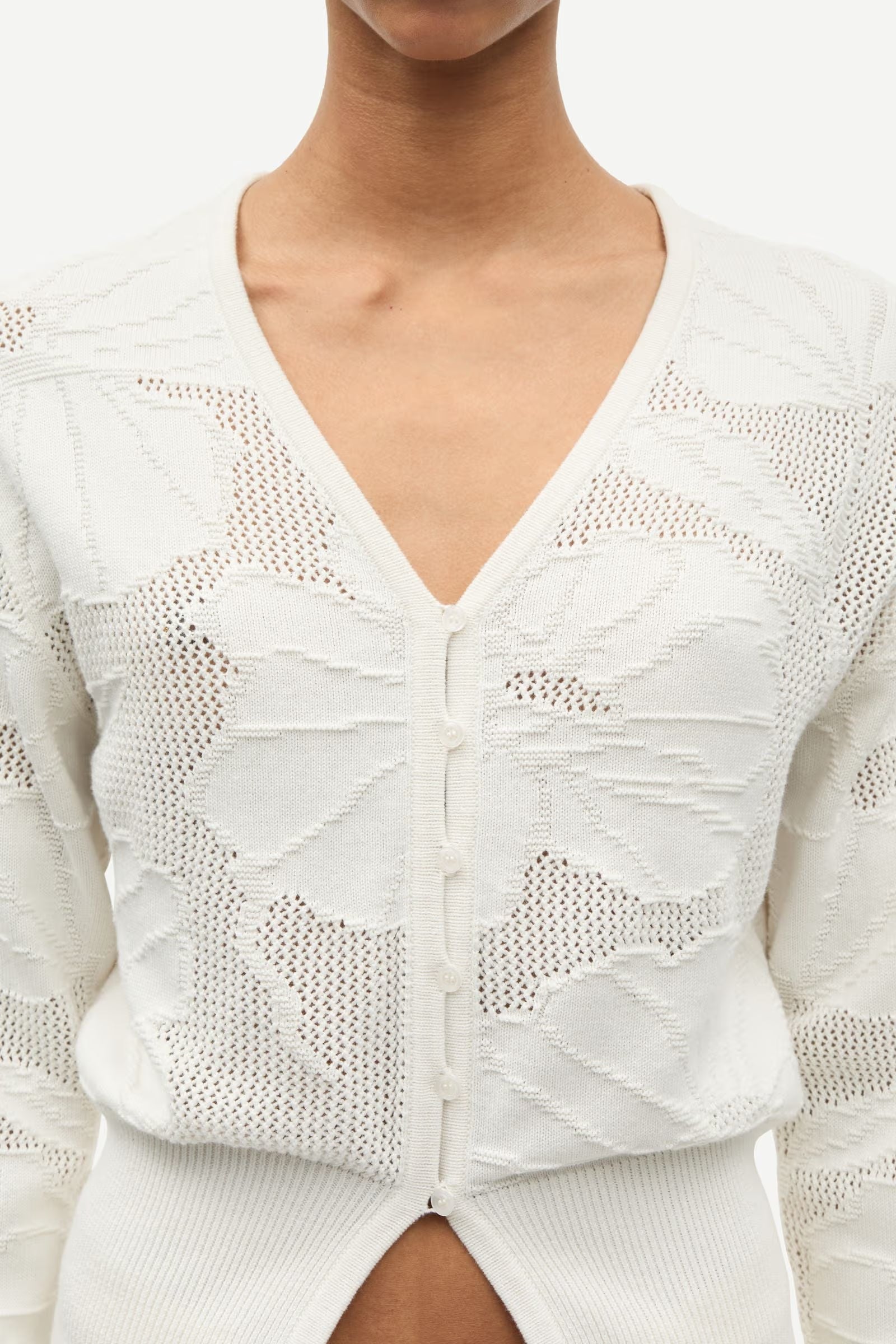 Sapoppie Cardigan - Clear Cream