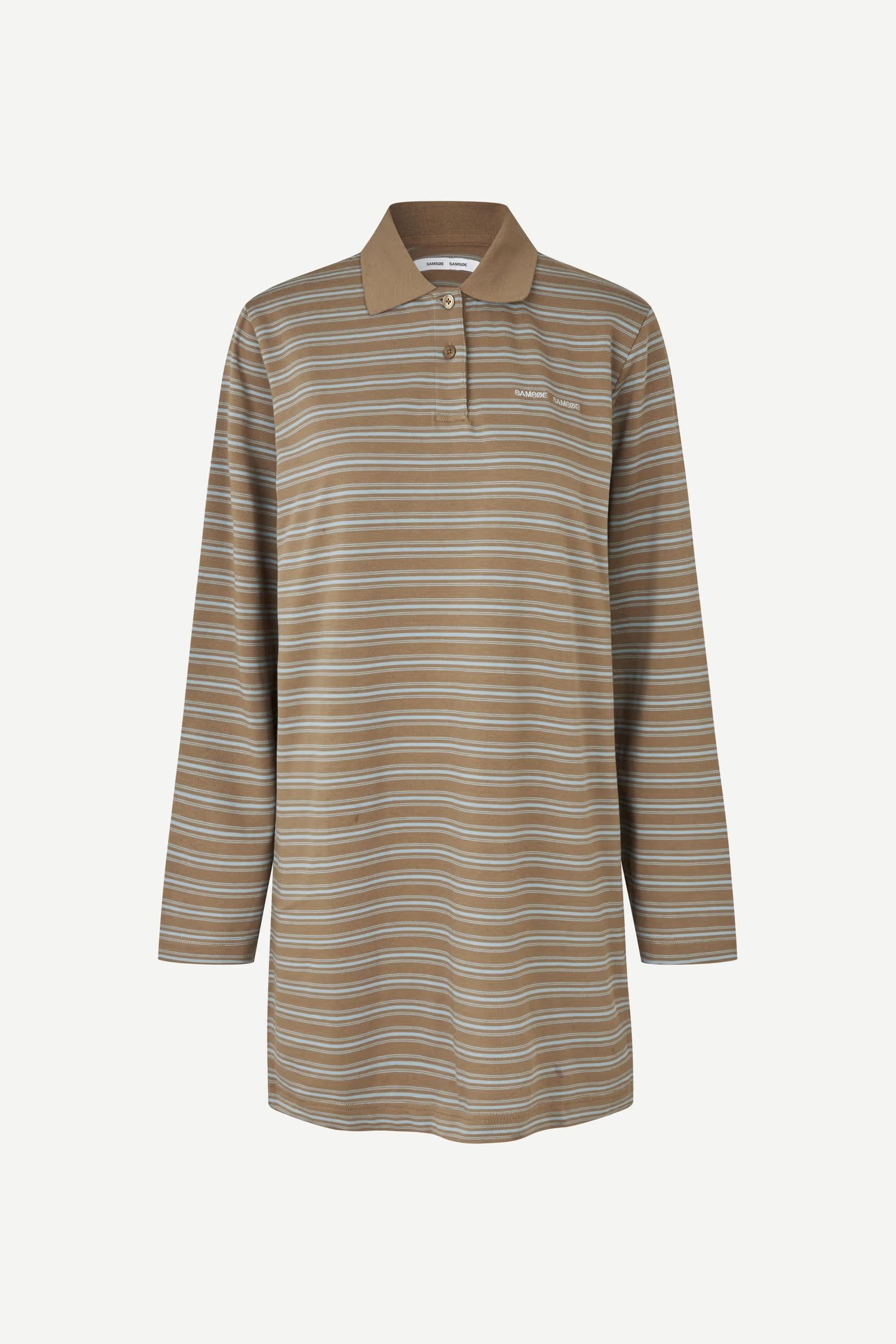 Sadover Long Sleeve Dress - Lead Stripe