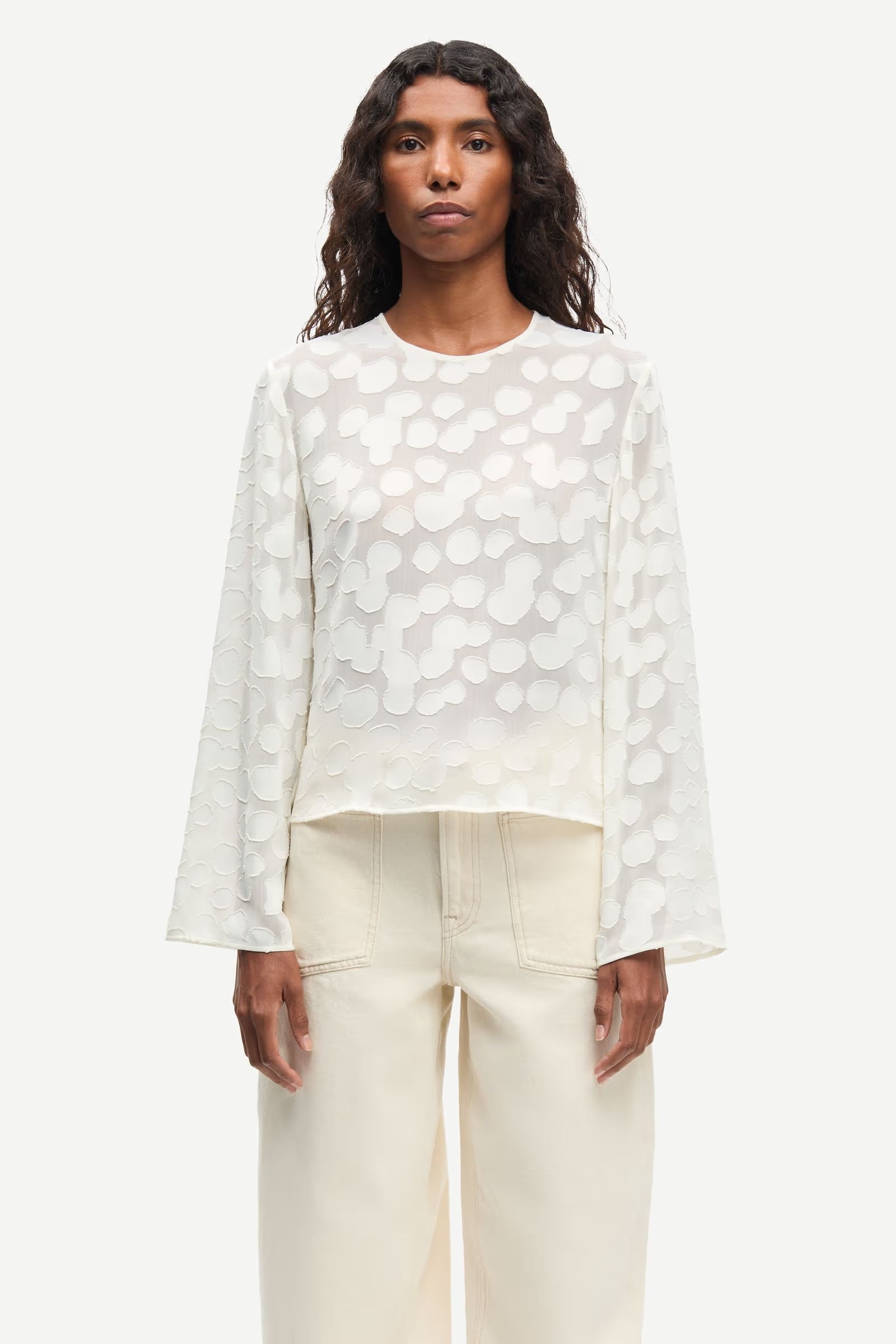 Samadda Long Sleeve Top - Egret