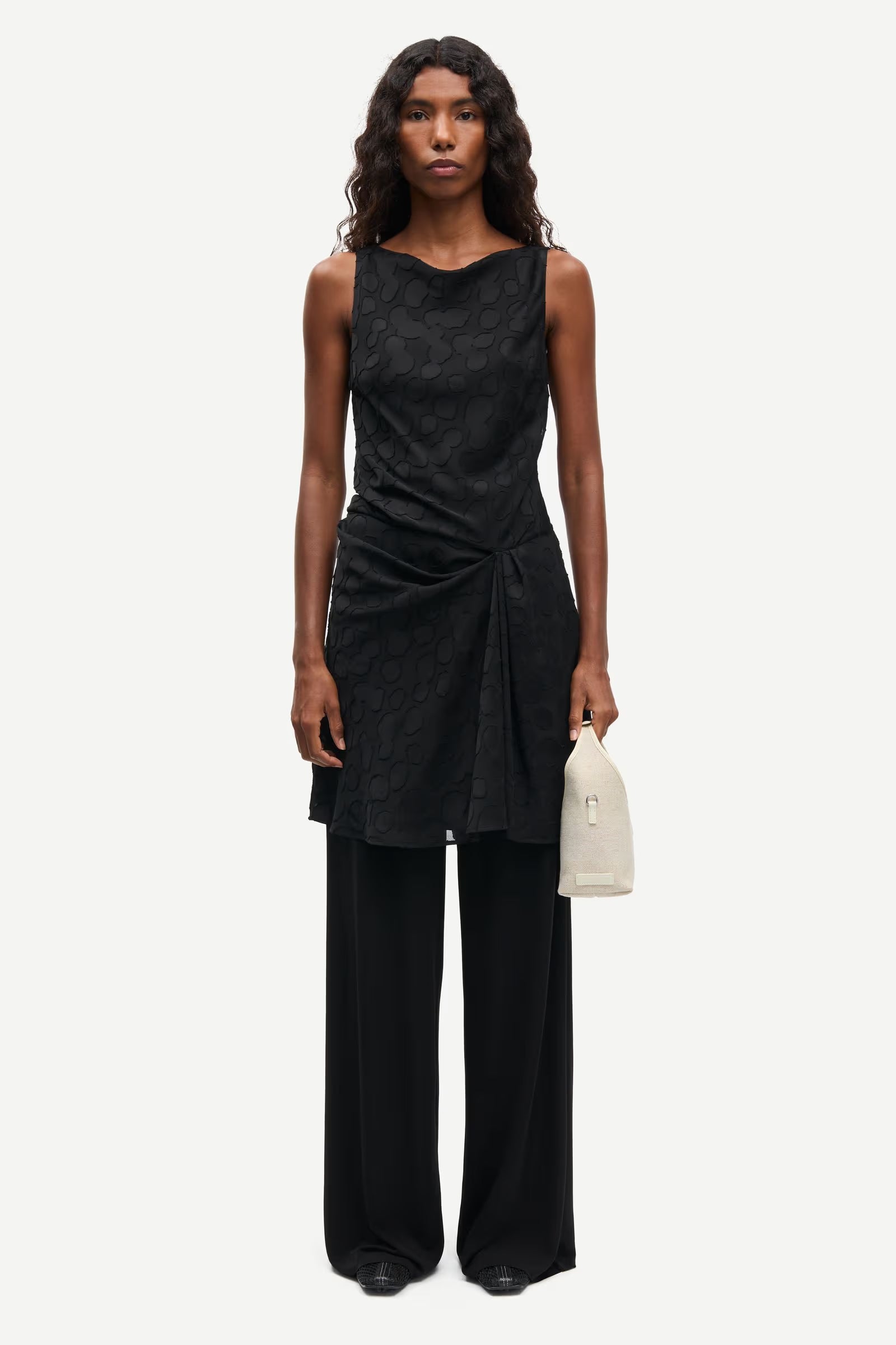Satina Short Dress - Black