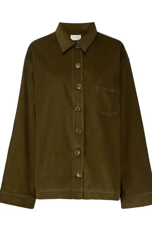 Olive green over shirt