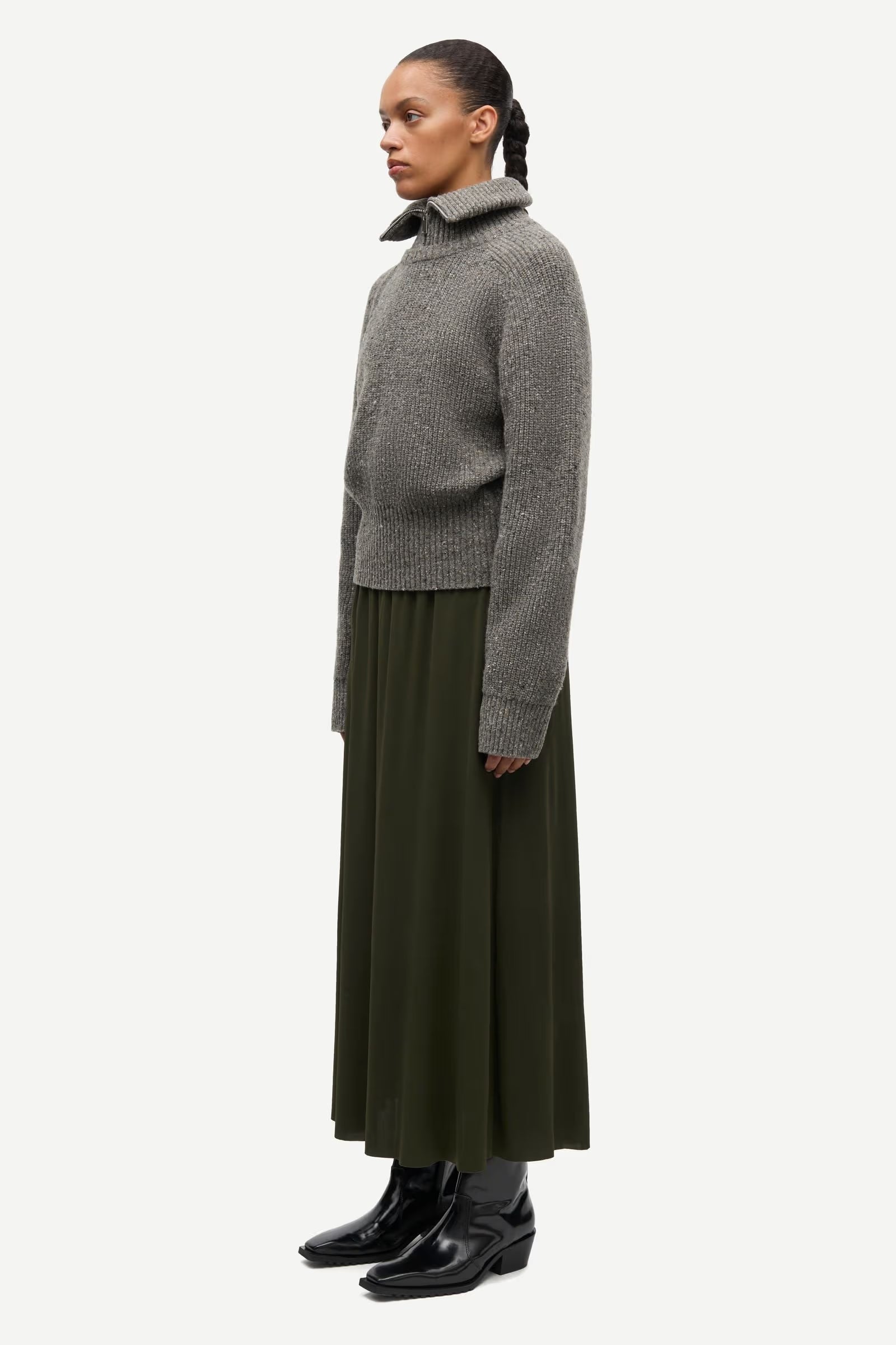 Saamandy Turtleneck - Lead Grey Mel