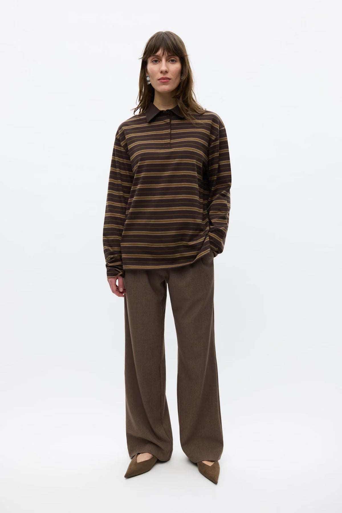 Enkulla LS Polo - Olive Torte Stripe