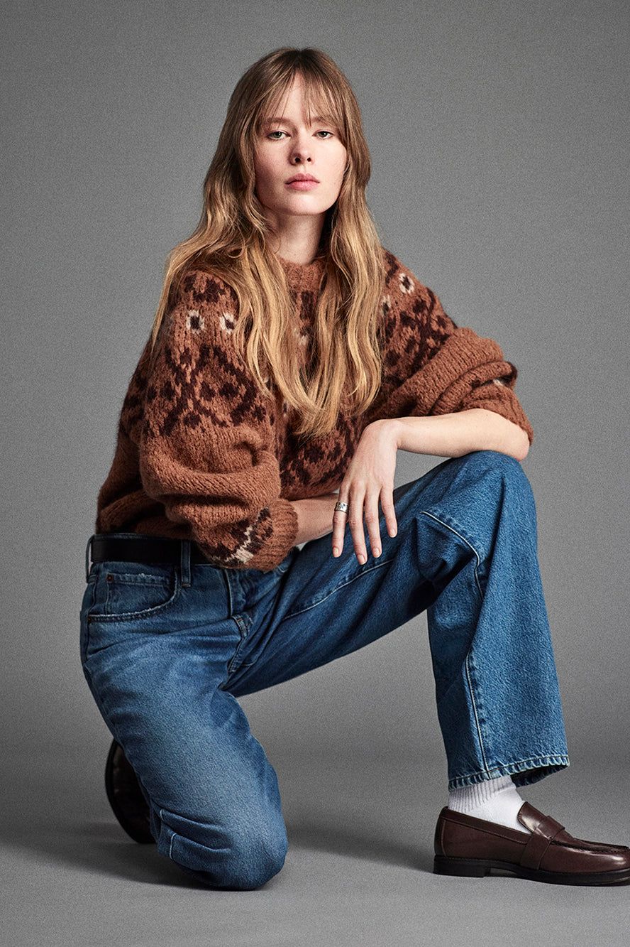 Fairisle Sweater - Camel Multi