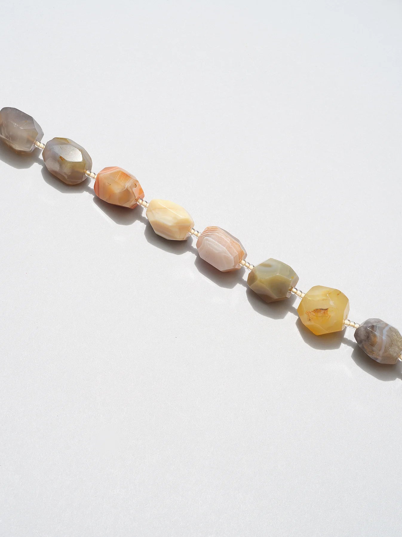 Large Cut Gemstone Wristlet – Mixed Agate