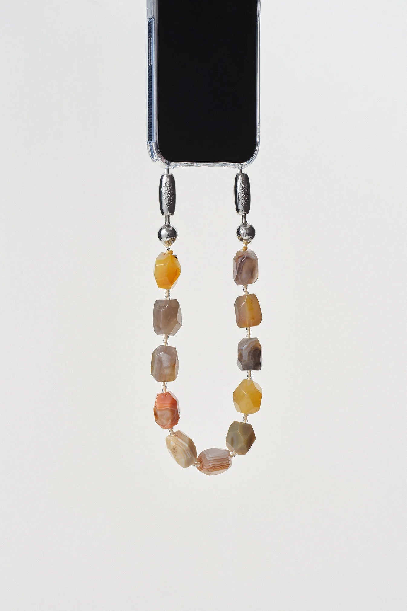 Large Cut Gemstone Wristlet – Mixed Agate