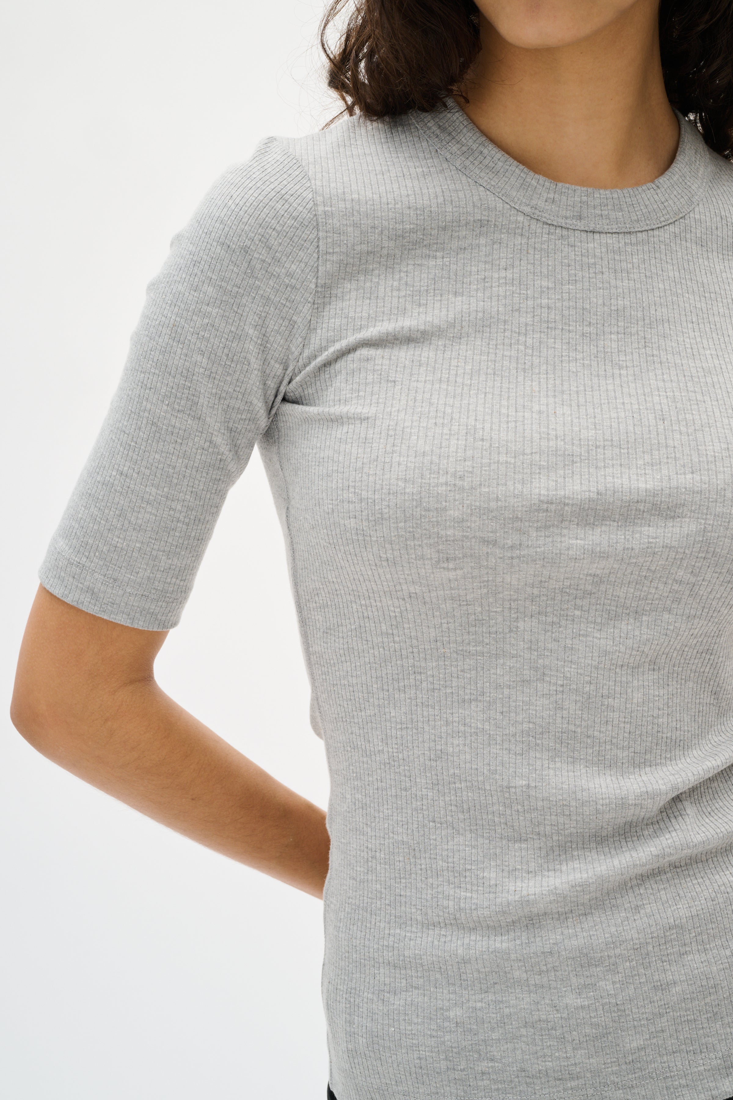 Dagna Melange T-Shirt - Grey