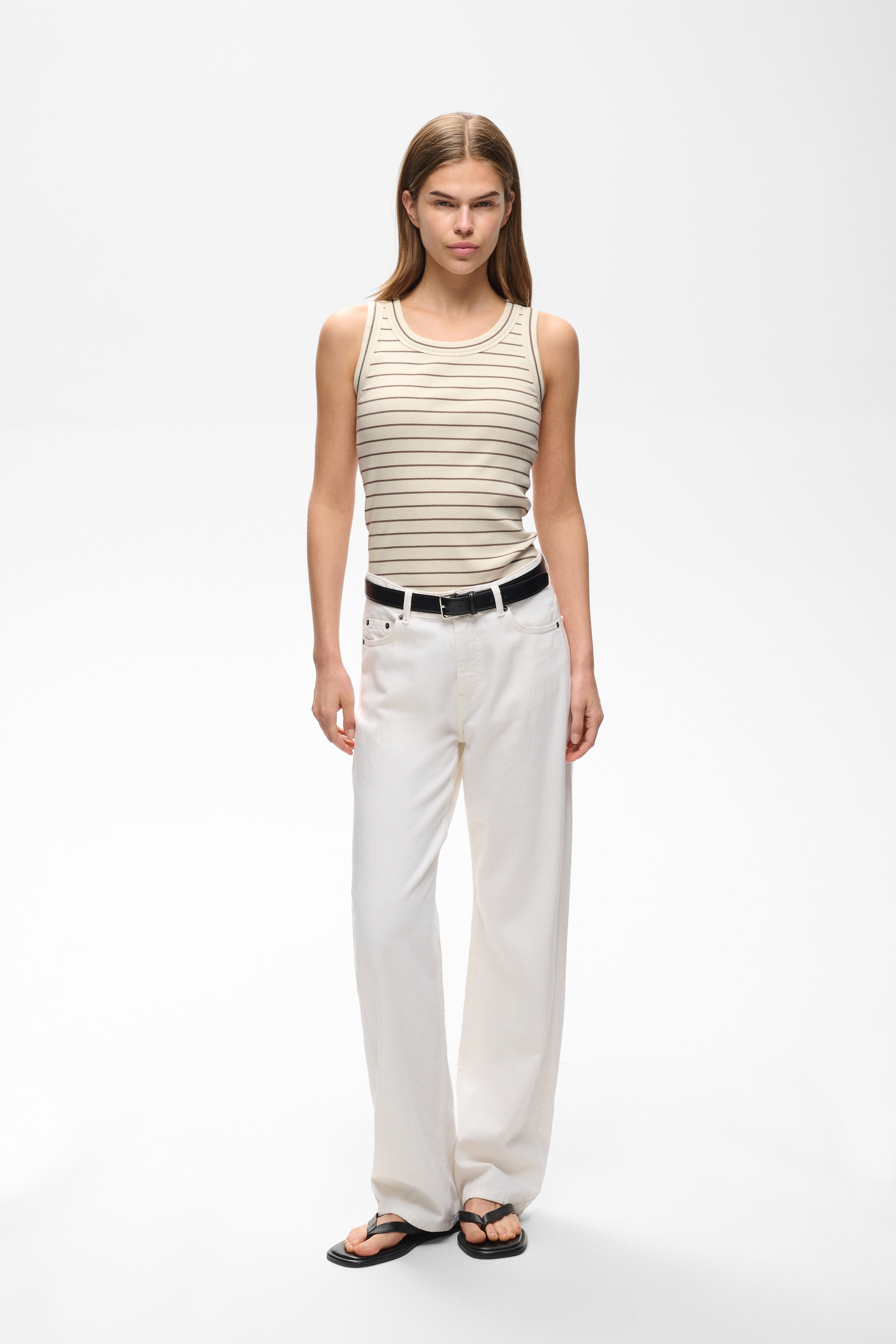 DagnaIW Striped Tank – Vanilla / Coffee Quartz