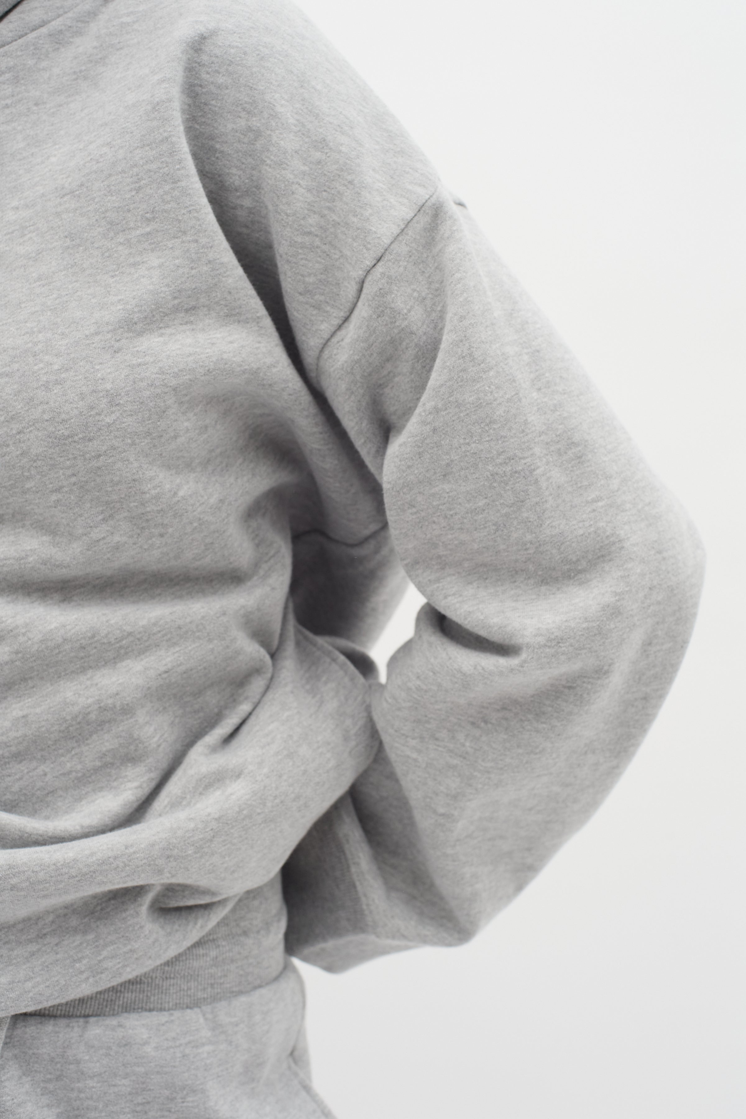 Lane Base Hoodie - Light Grey Melang