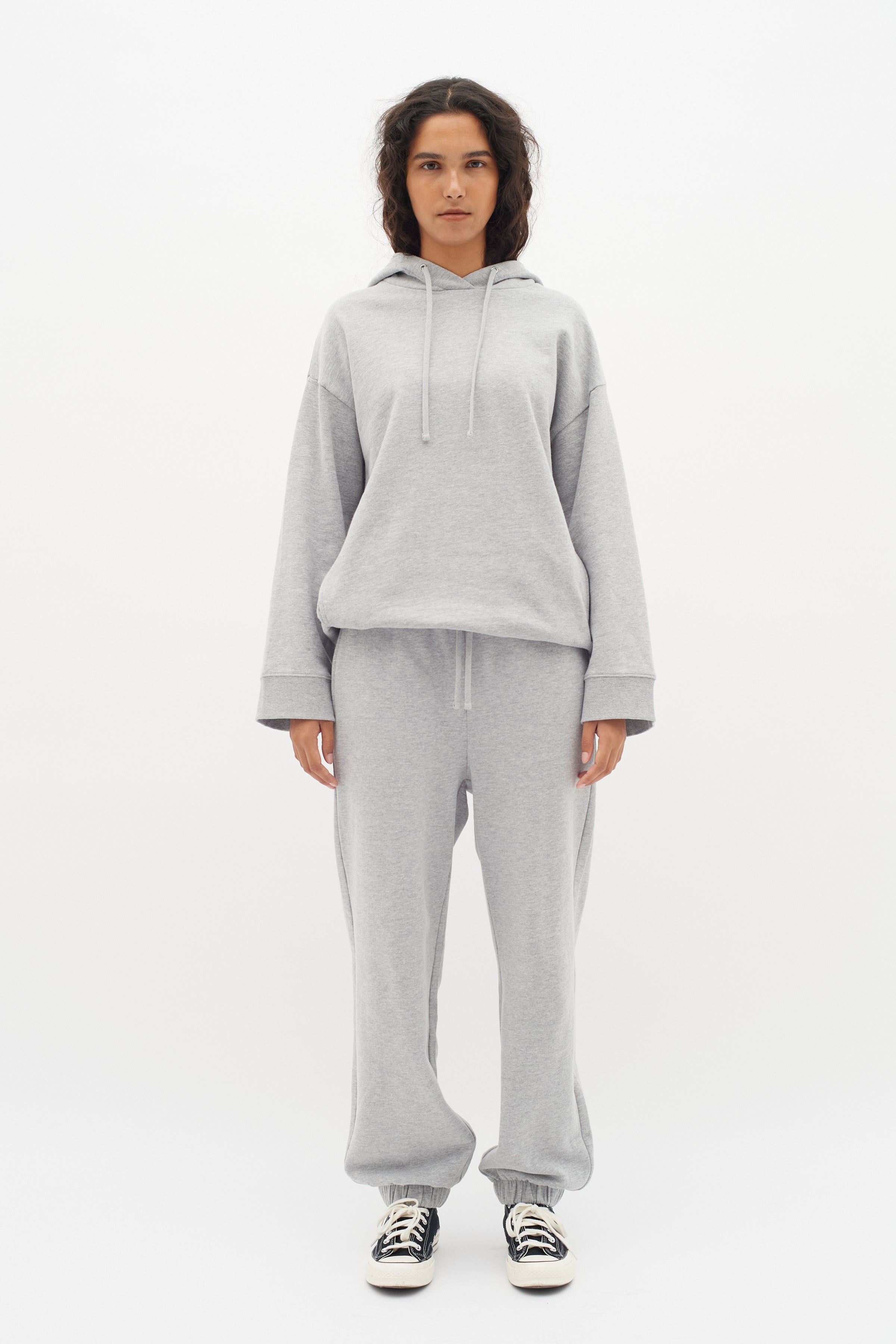 Lane Base Hoodie - Light Grey Melang