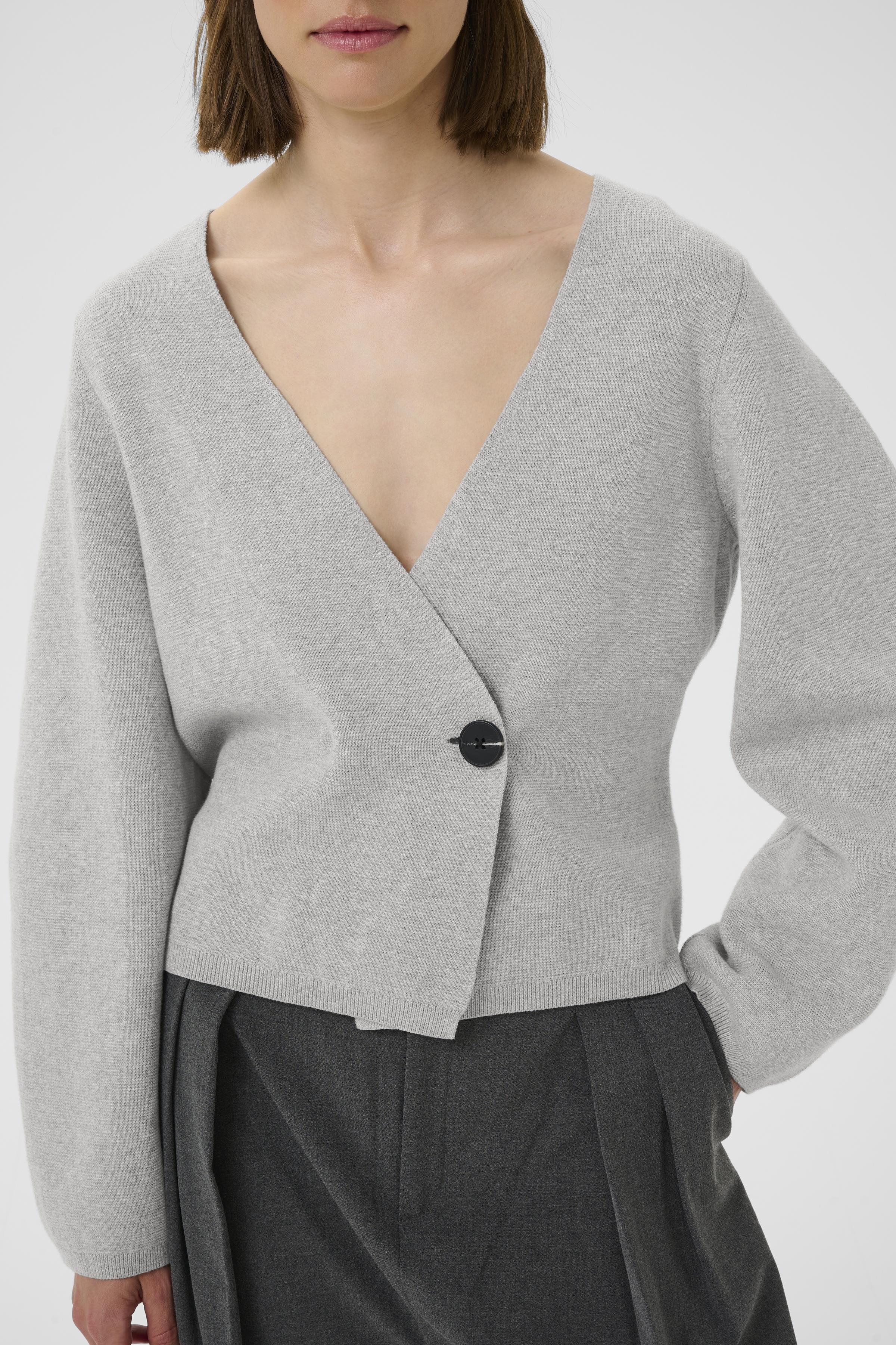 100% cotton knit cardigan v-neck