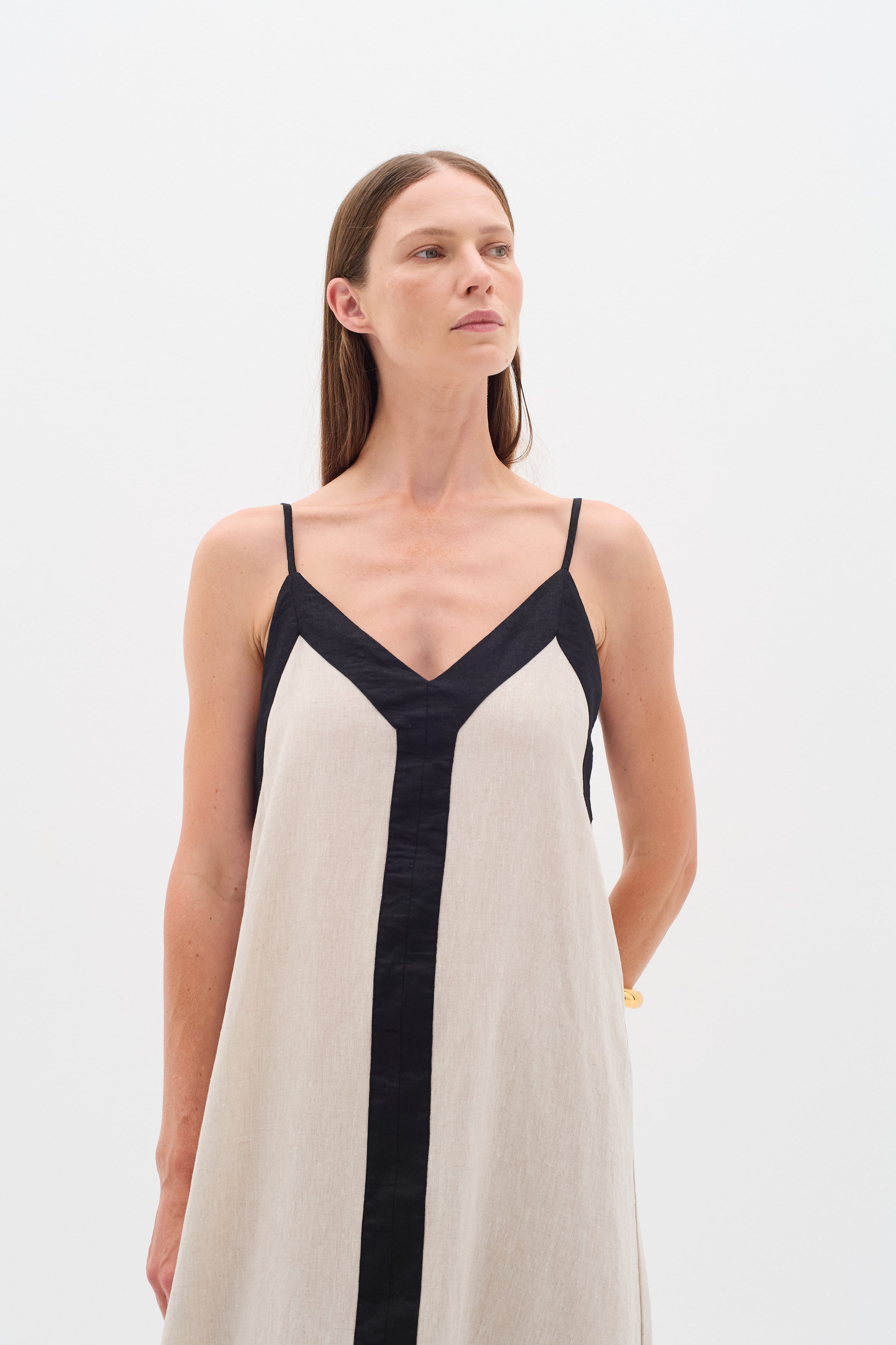 Rigitta Linen Dress - Haze Melange