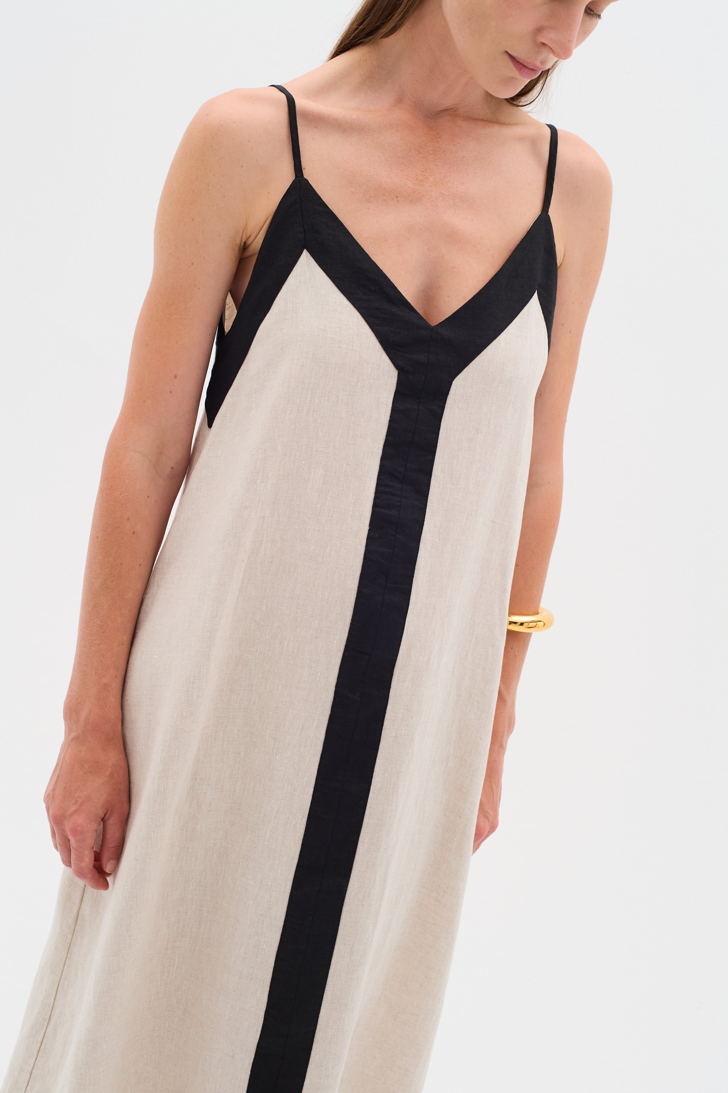 Rigitta Linen Dress - Haze Melange