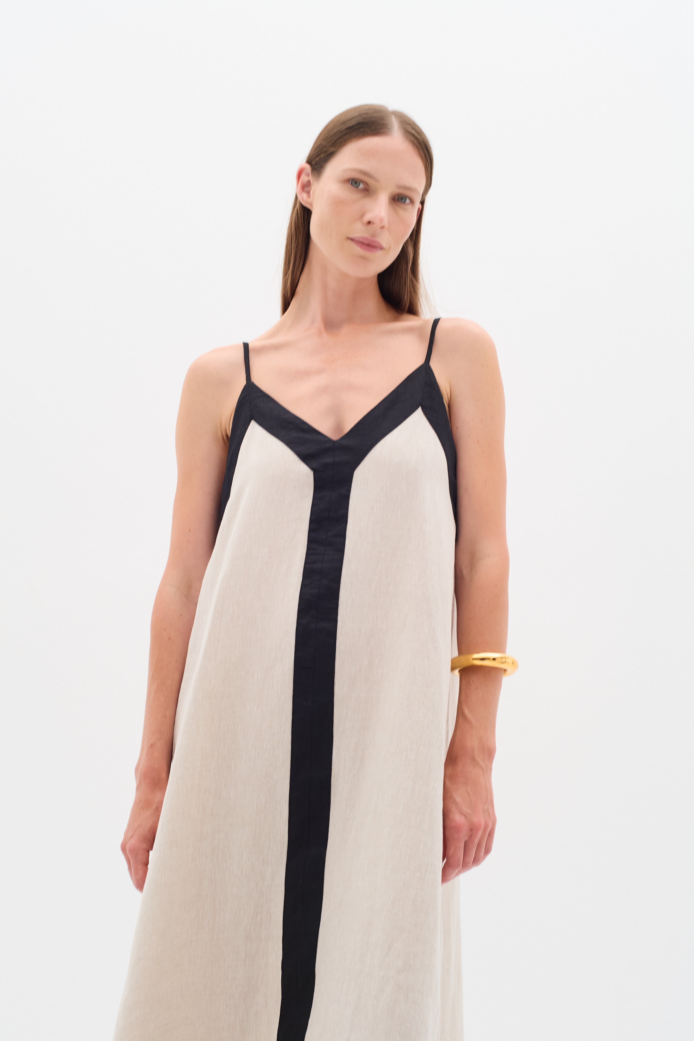 Rigitta Linen Dress - Haze Melange
