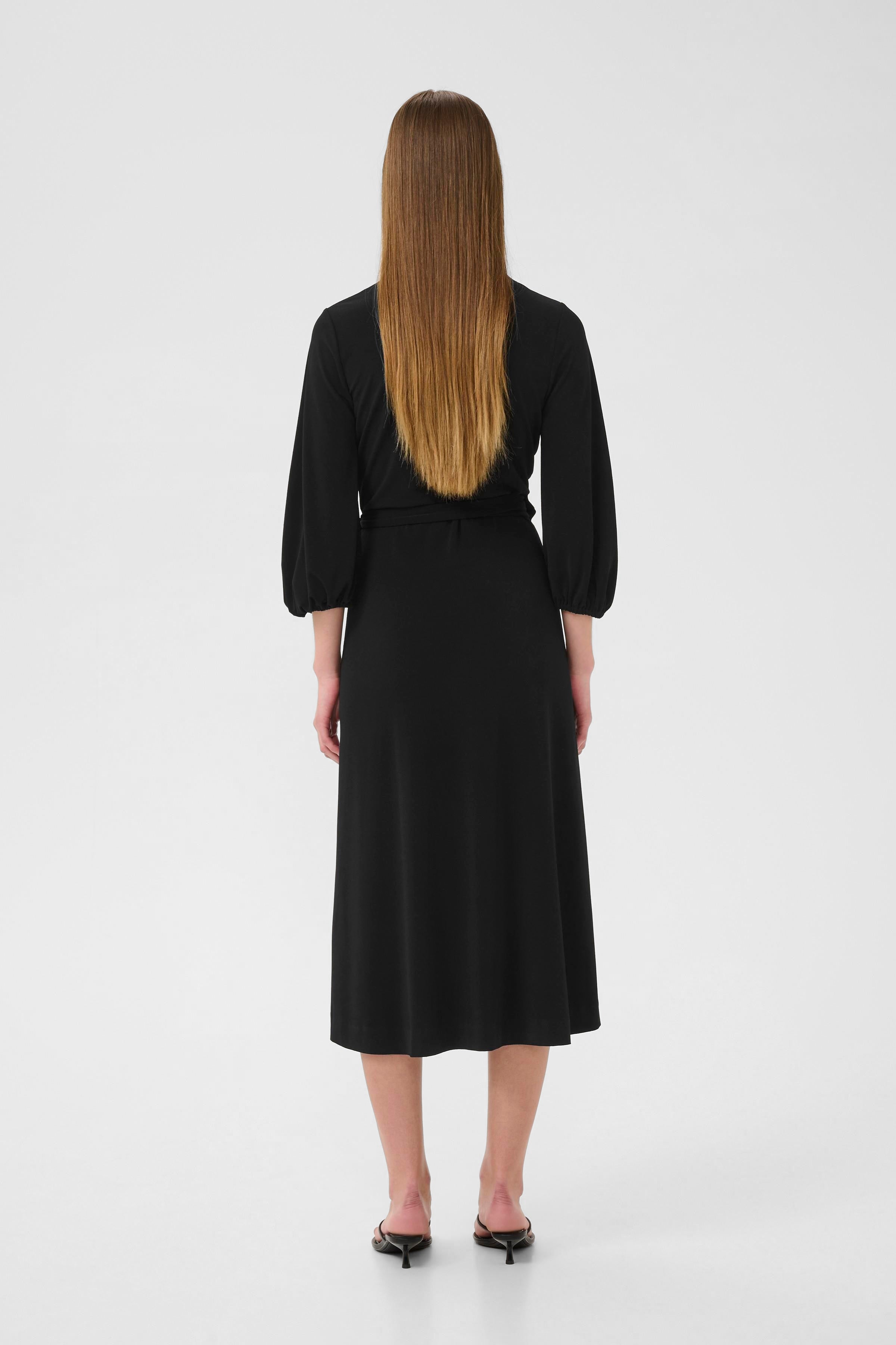 Galdria Wrap Dress - Black