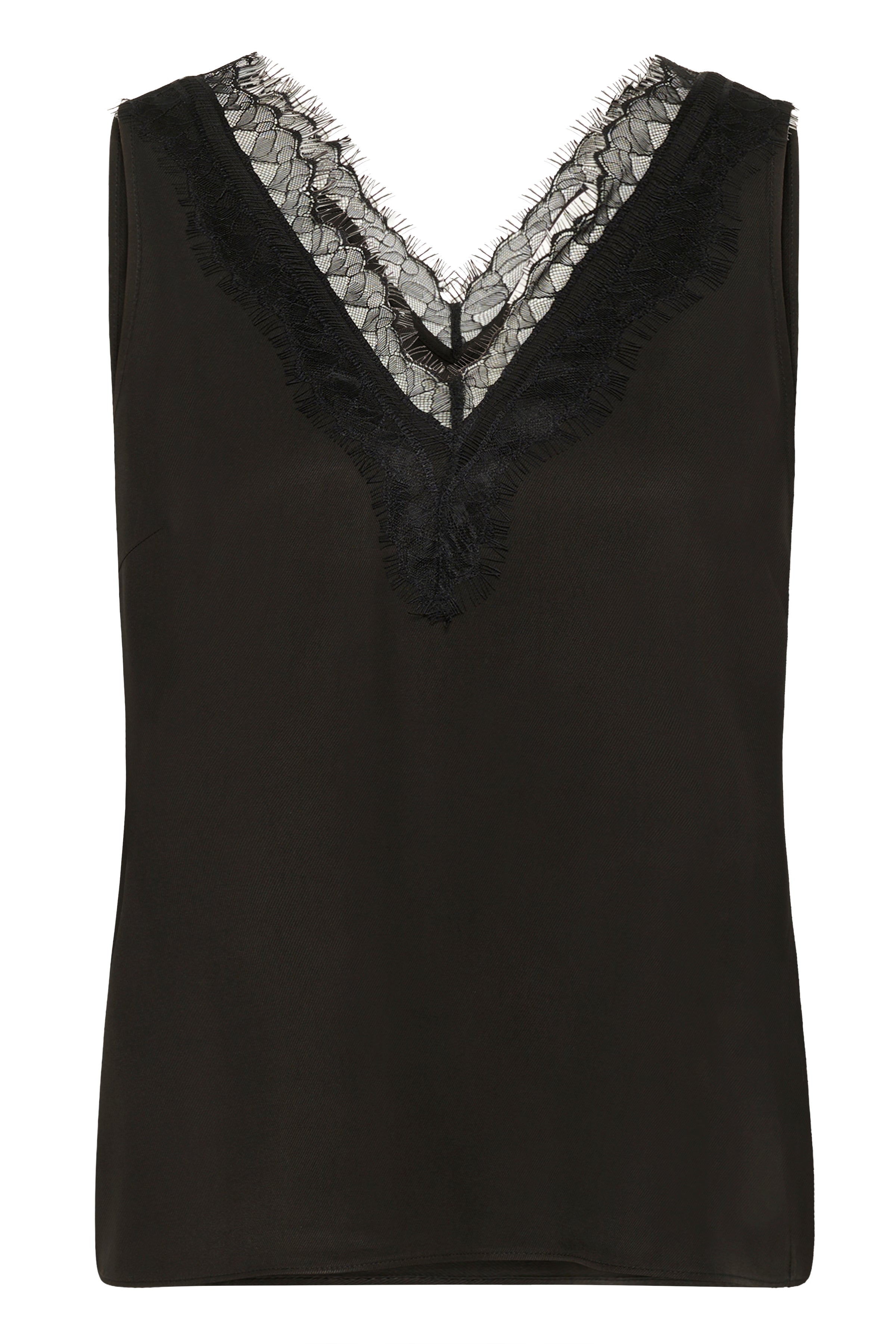black lace detailing blouse sleeveless 