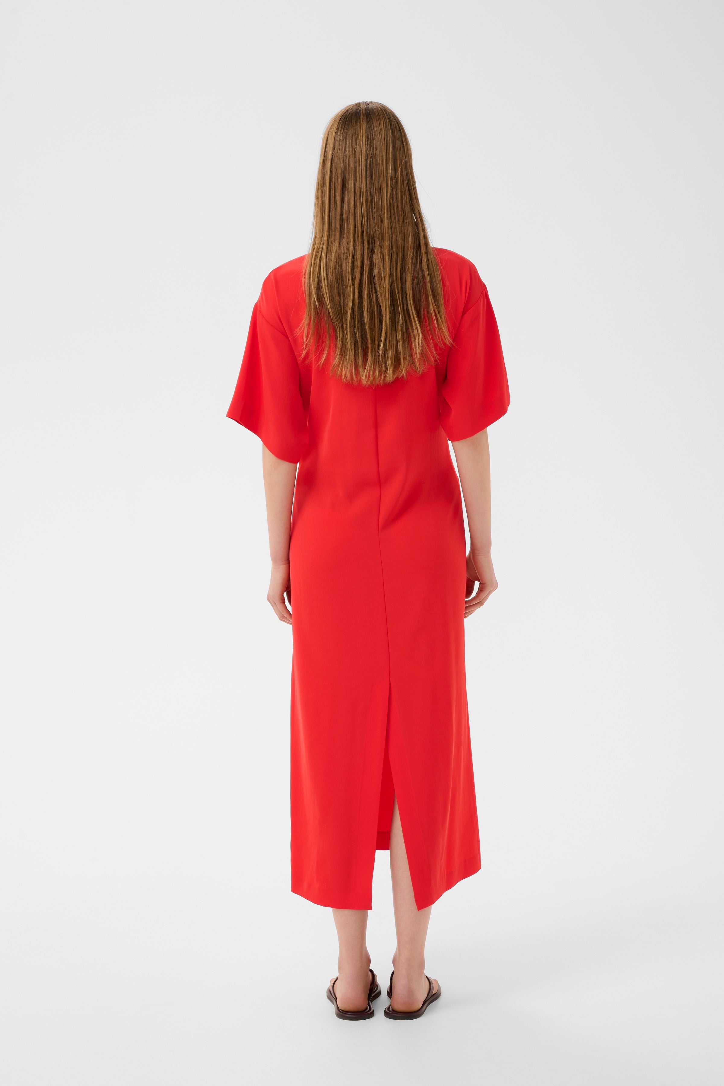 Varina Dress - Poppy Red