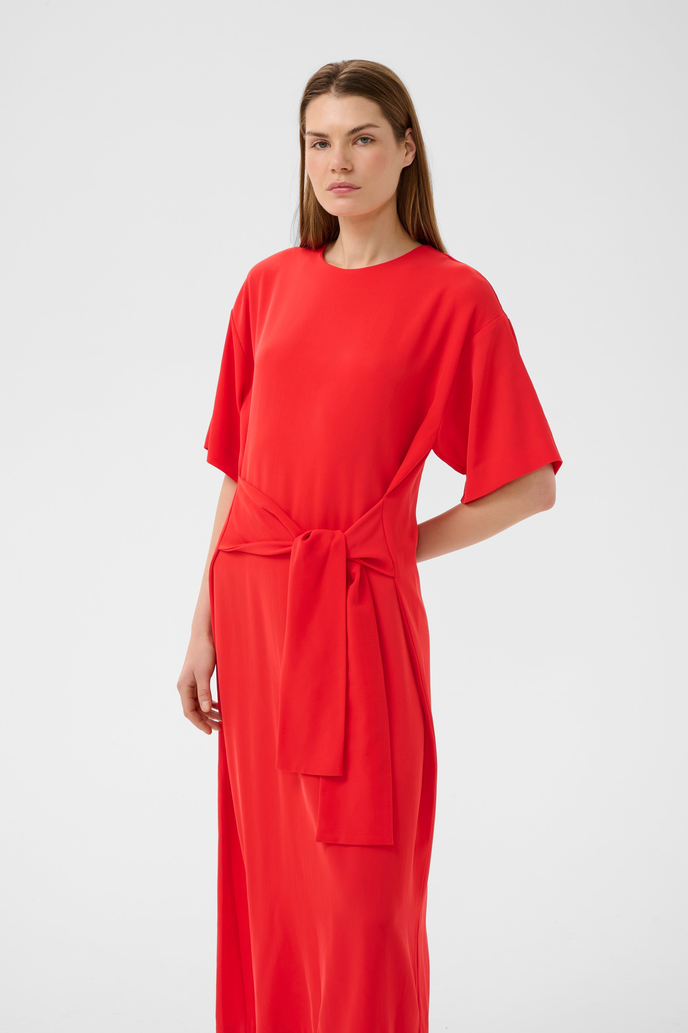 Varina Dress - Poppy Red