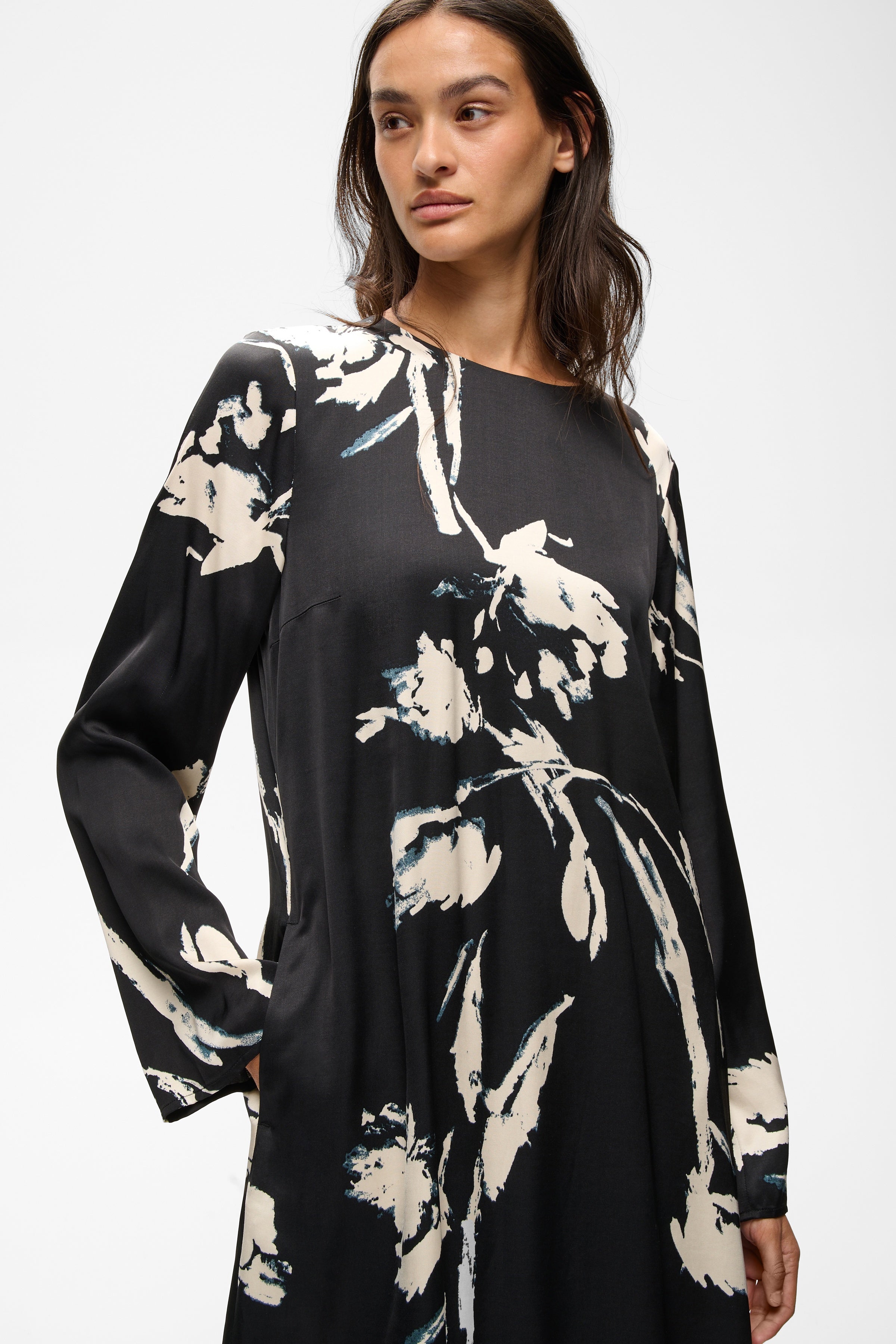 Meadow Short Dress - Black Paint