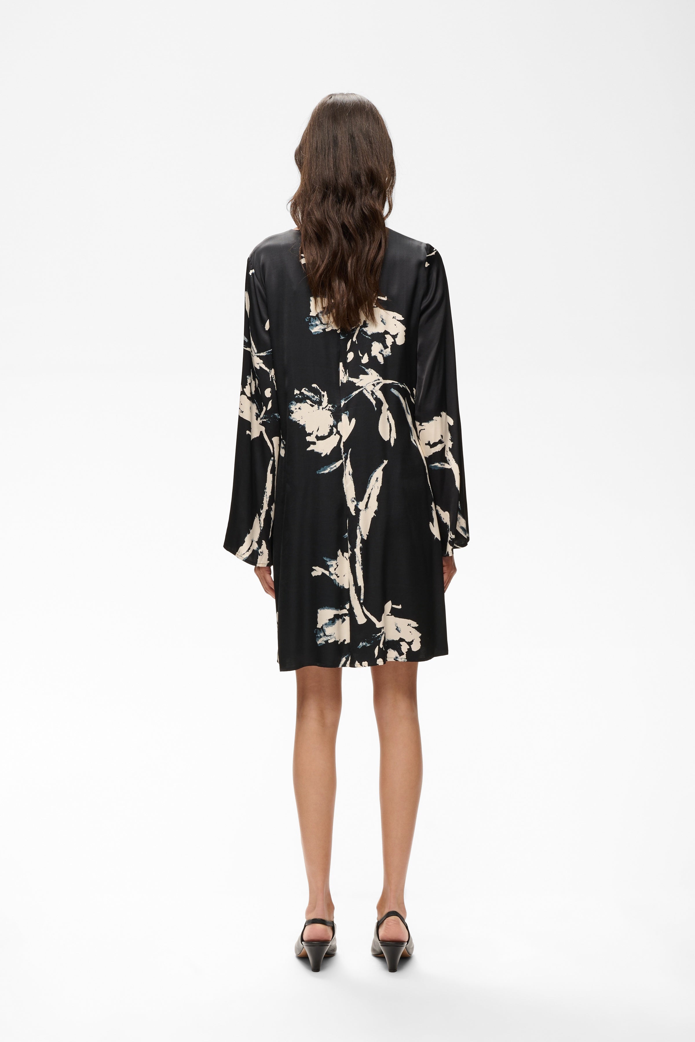 Meadow Short Dress - Black Paint