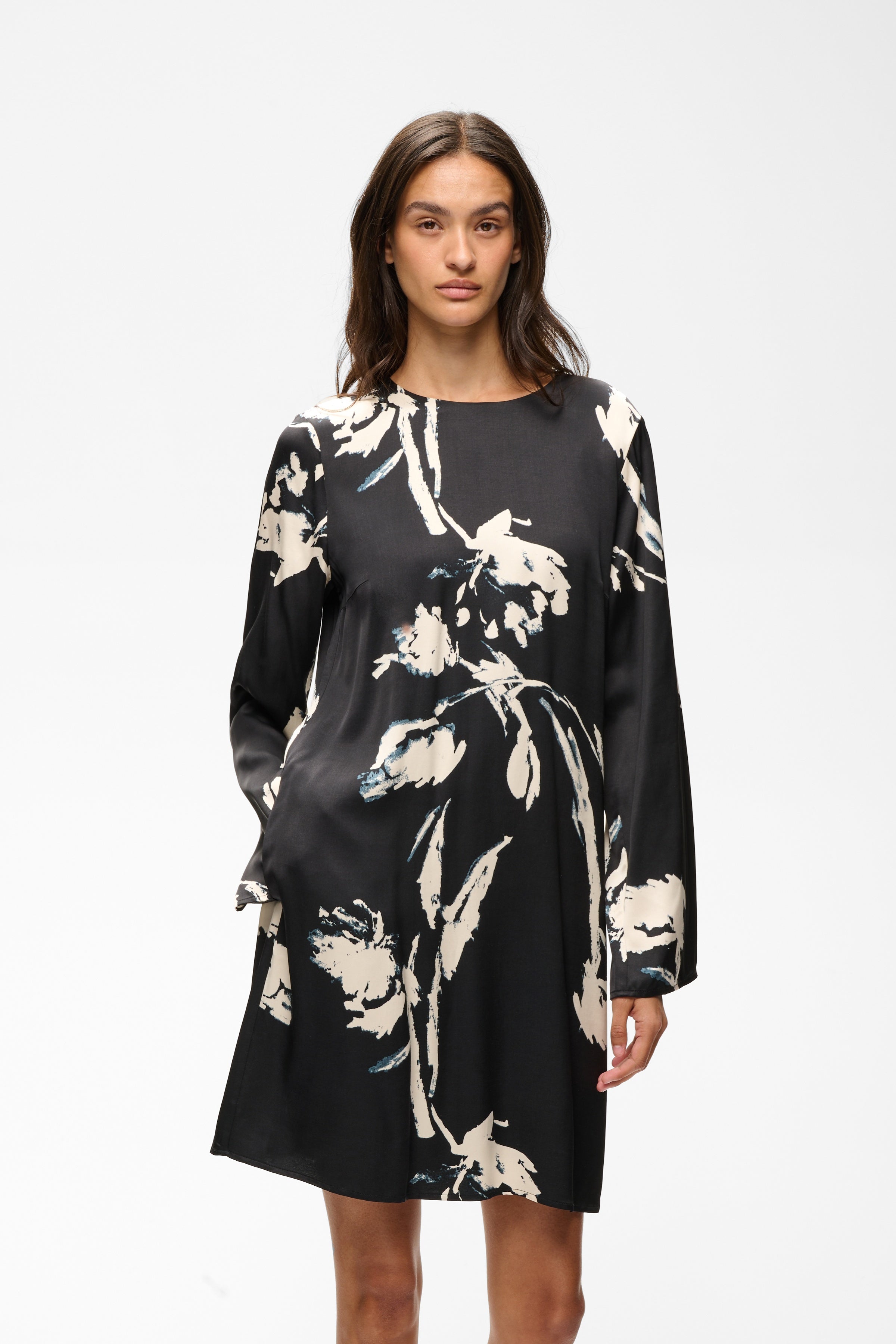 Meadow Short Dress - Black Paint