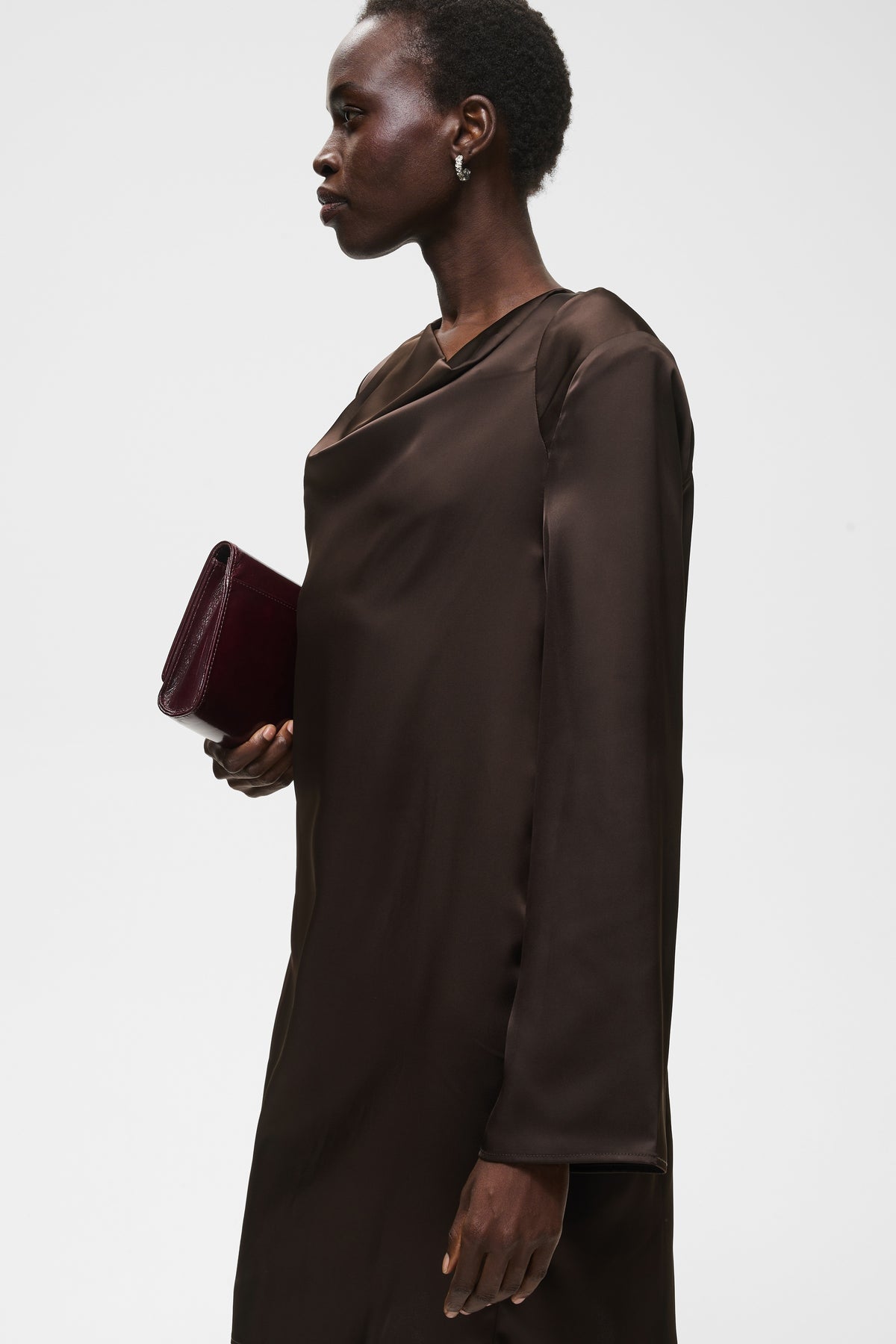 Olive Short Dress - Chocolate Brown
