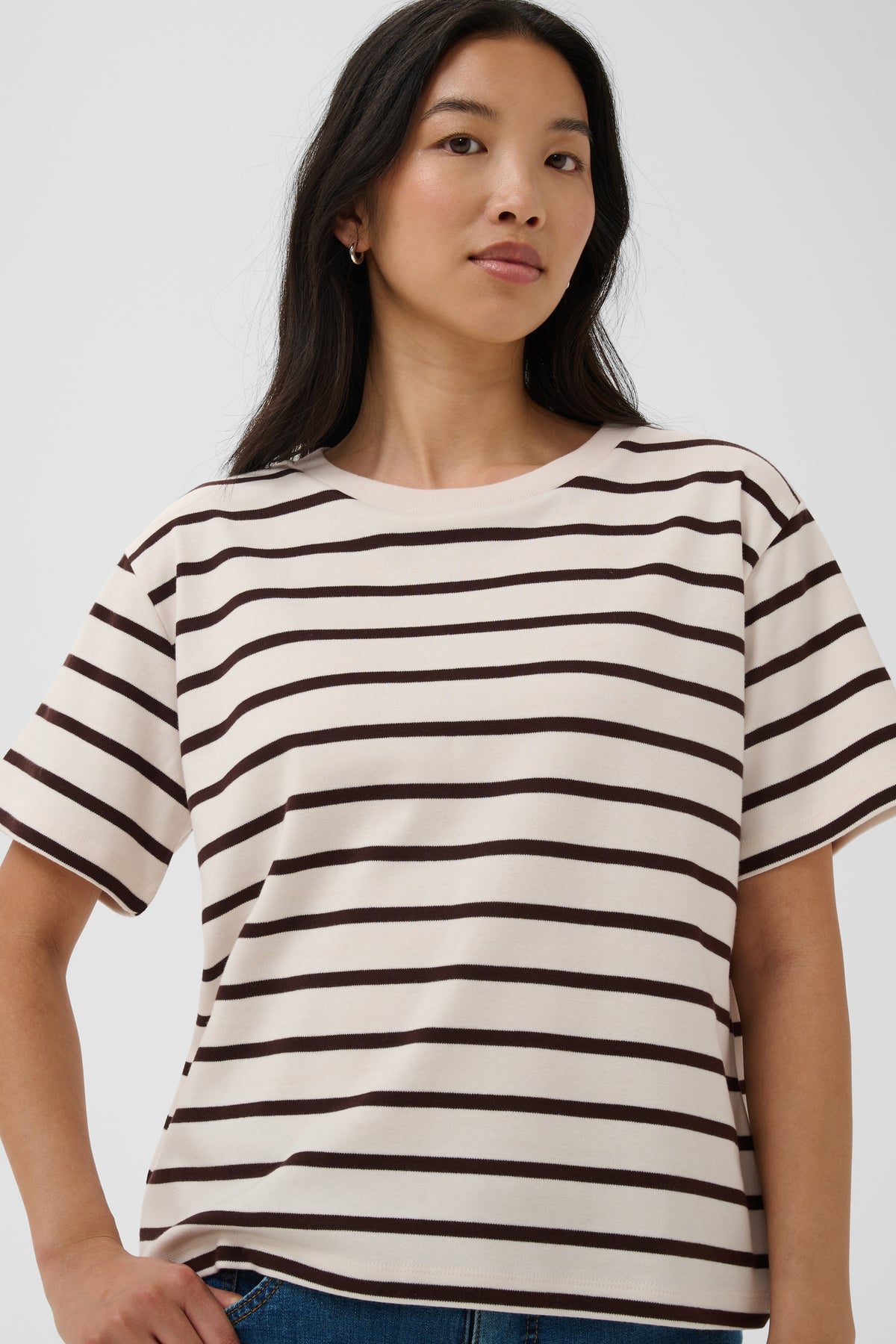 Anne T-shirt - Mole Stripe