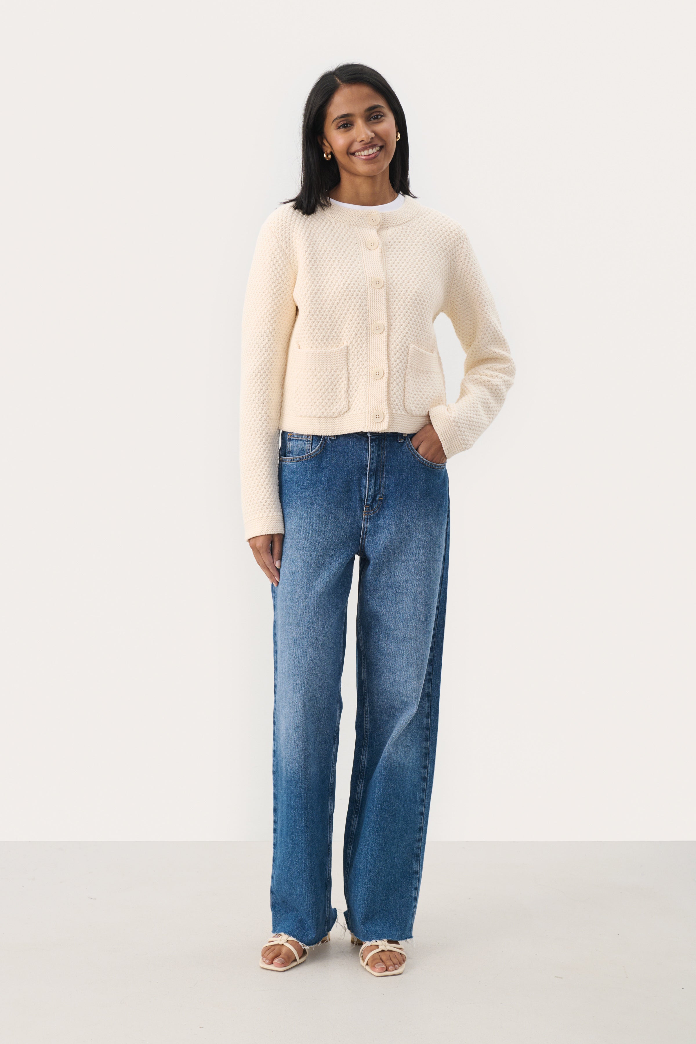 Elmie Cardigan - Whitecap Gray