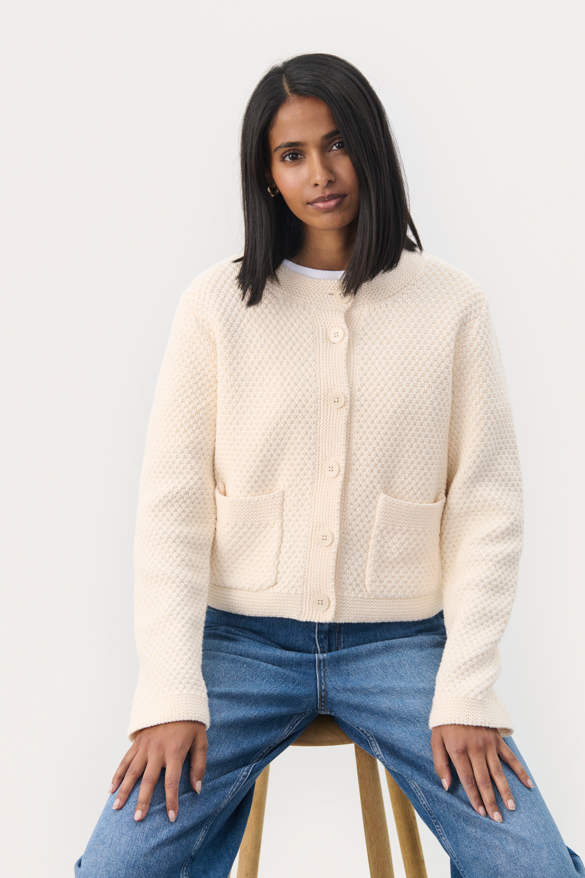 Elmie Cardigan - Whitecap Gray
