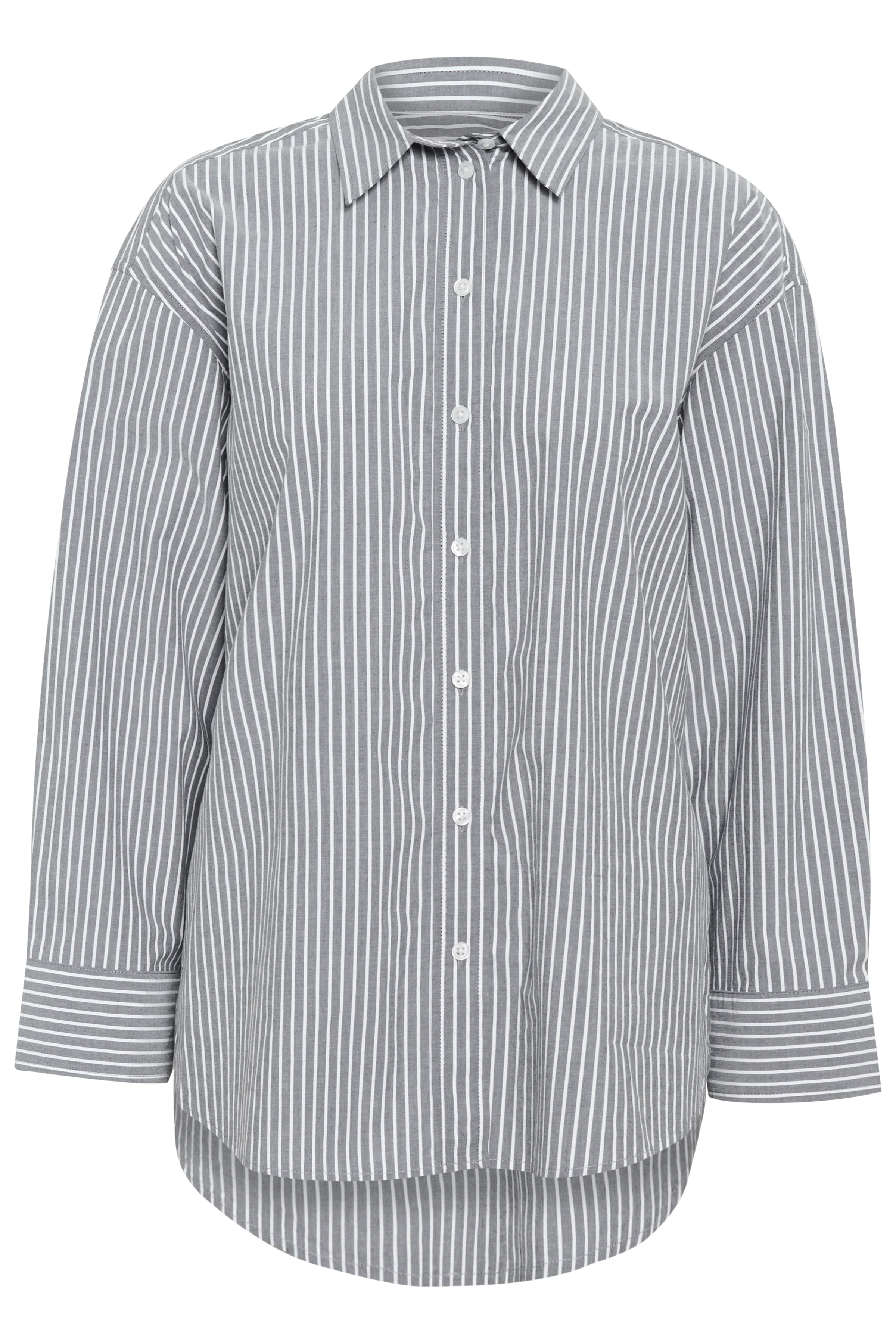 Part Two Savanna Shirt in Hydrangea blue and white stripe organic cotton