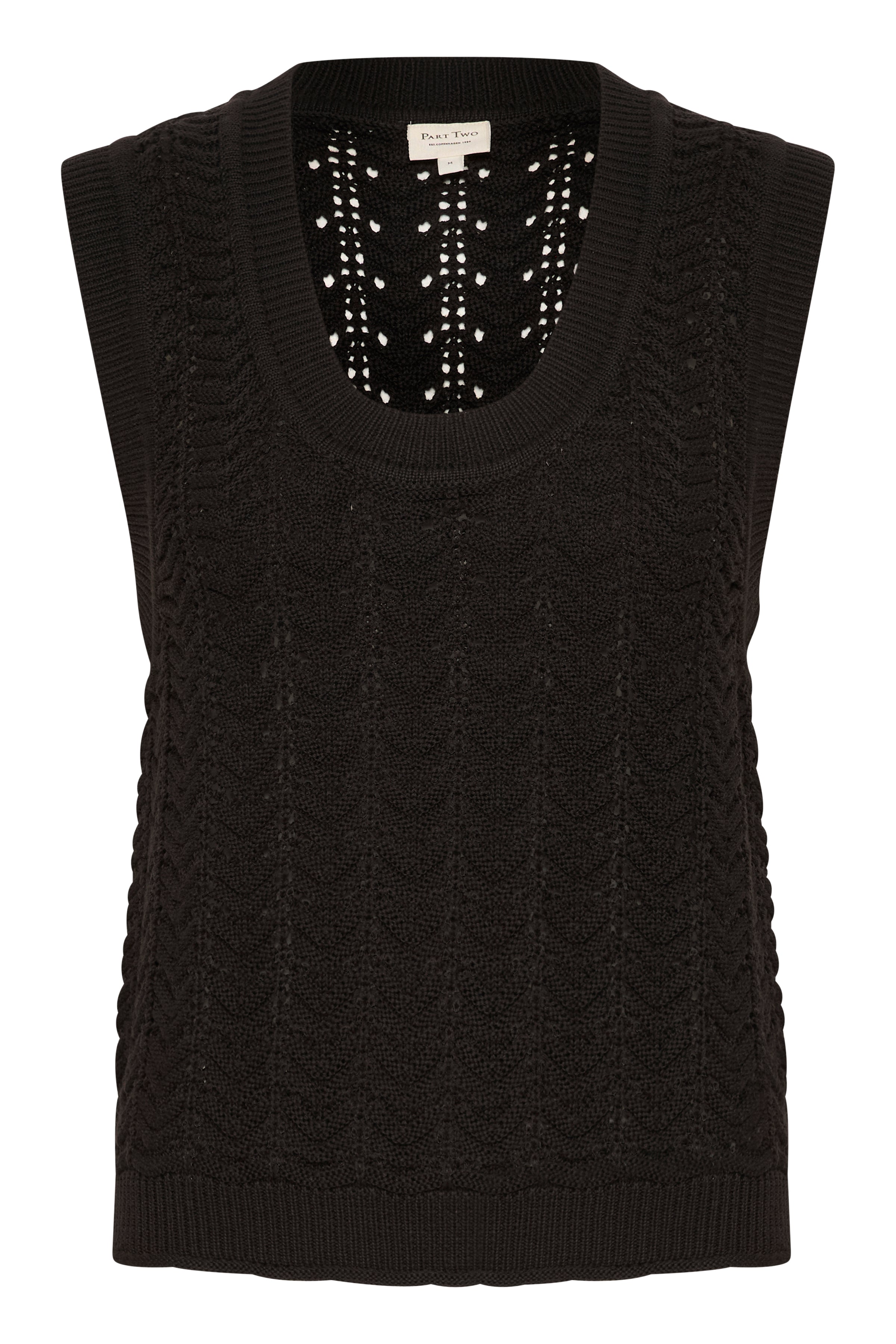 Knitted Cotton Black Pullover 