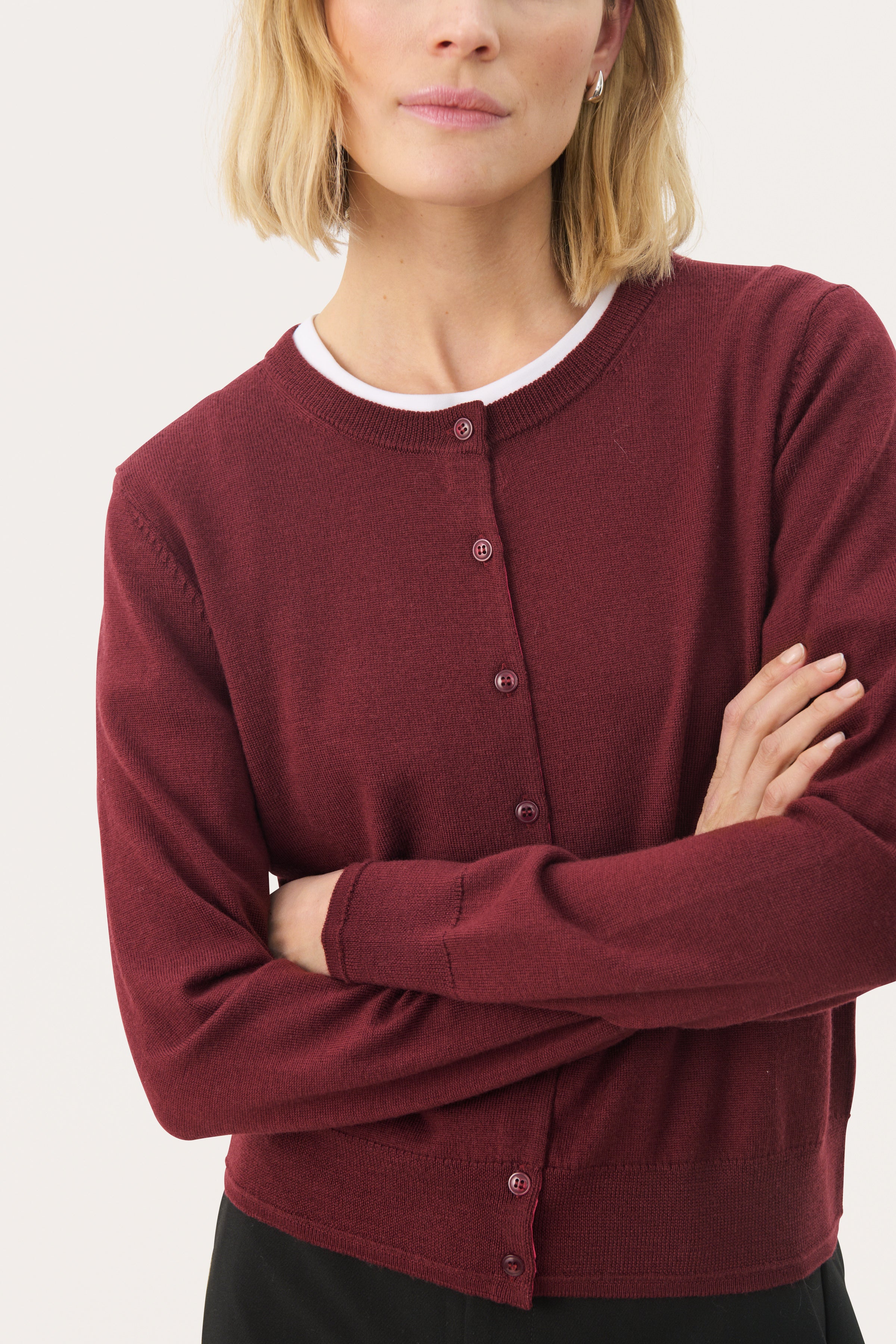 Noelani Cardigan - Tawny Port