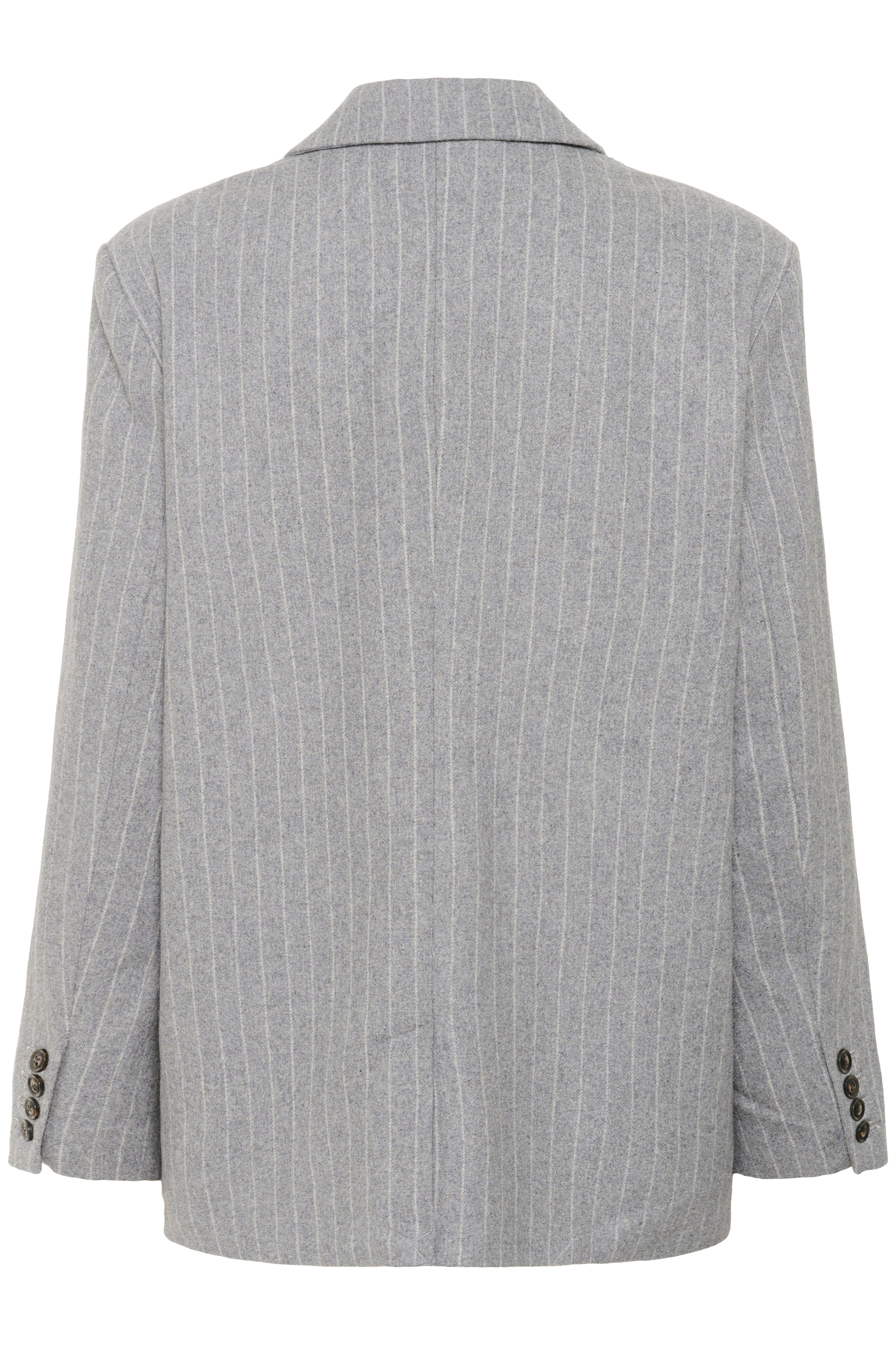 Somaya Blazer - Medium Grey Pinstripe