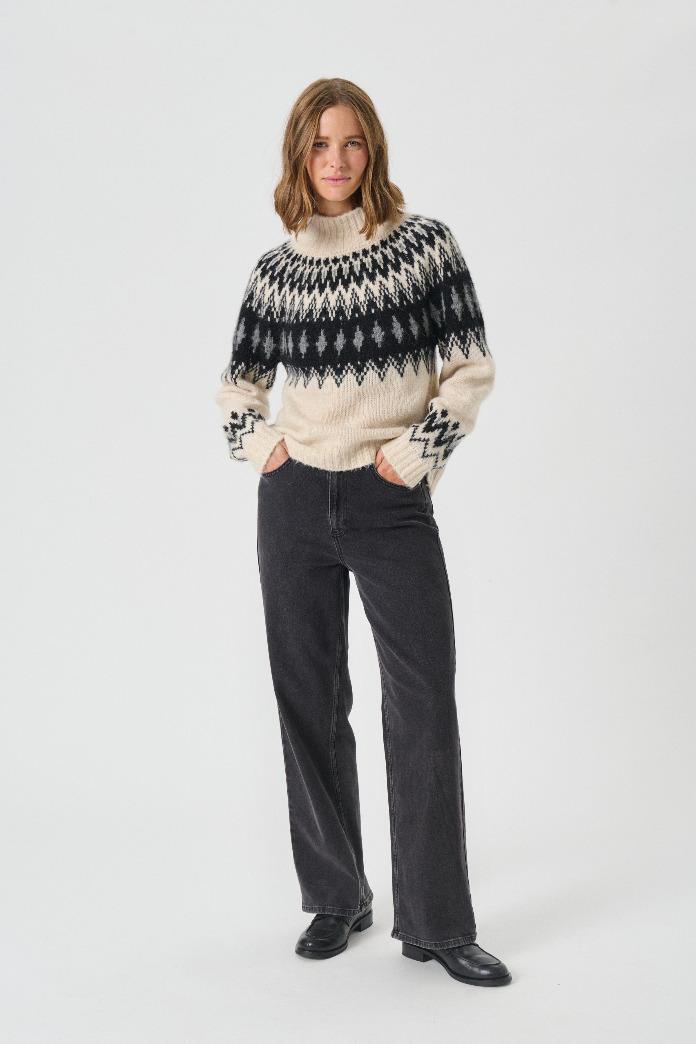 Venla Pullover - French Oak Melange Jaquard