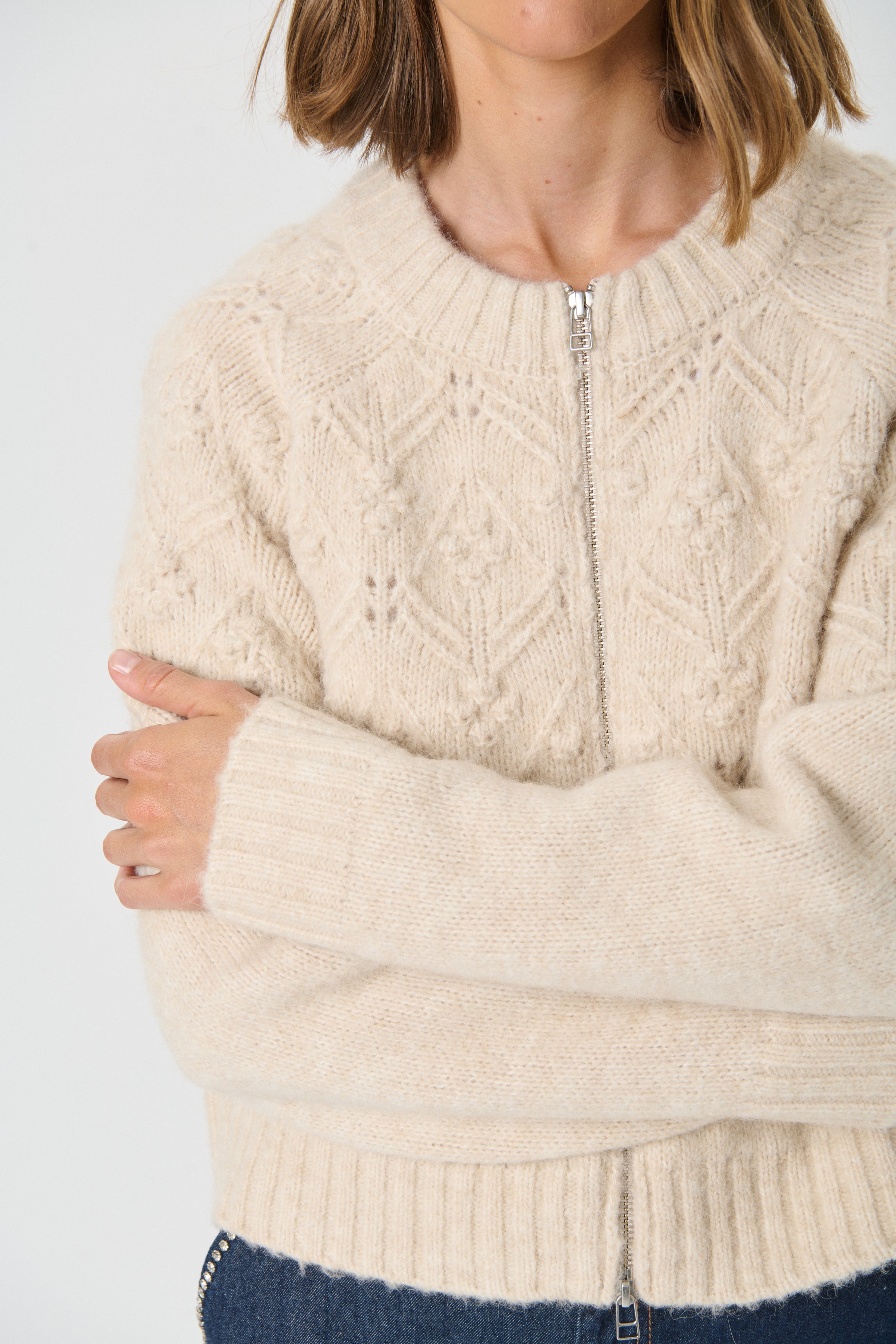 Vernie Cardigan - French Oak Melange