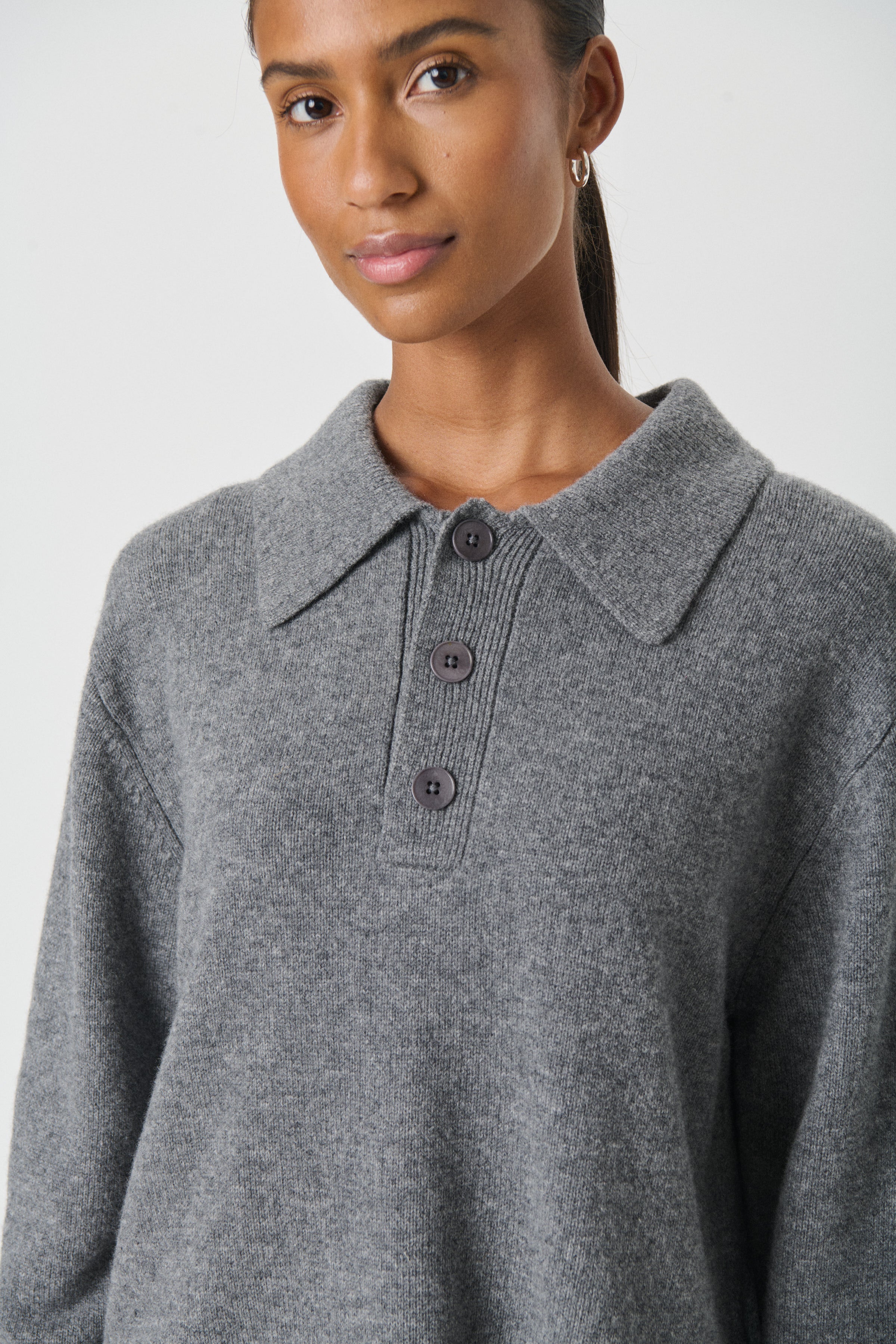 Vinkela Pullover - Medium Grey Melange
