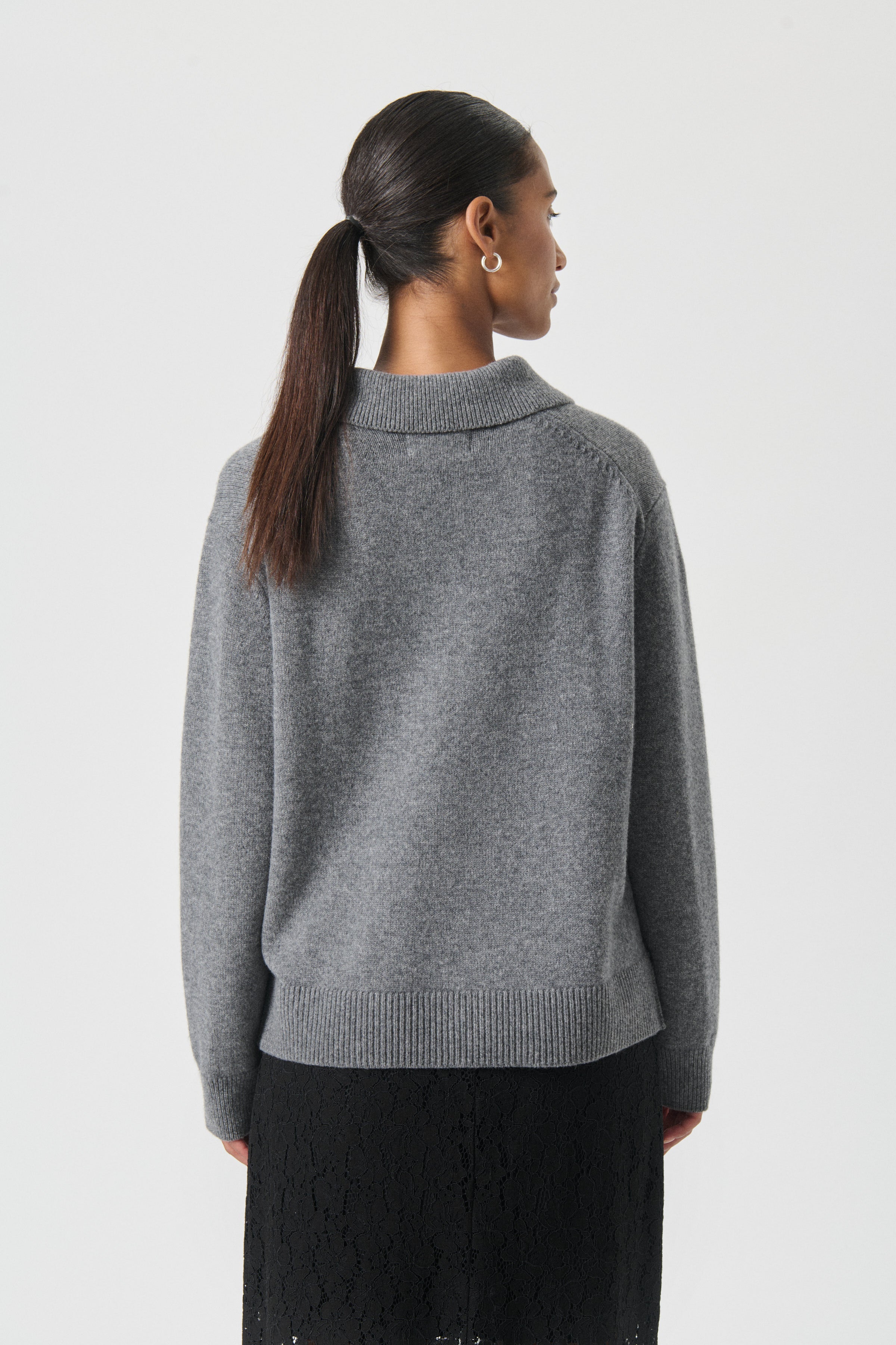 Vinkela Pullover - Medium Grey Melange